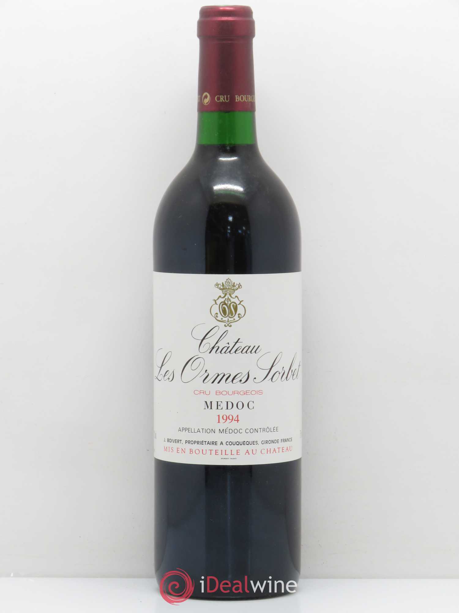 Château les Ormes Sorbet Cru Bourgeois 1994 - Lot de 1 bouteille - 0