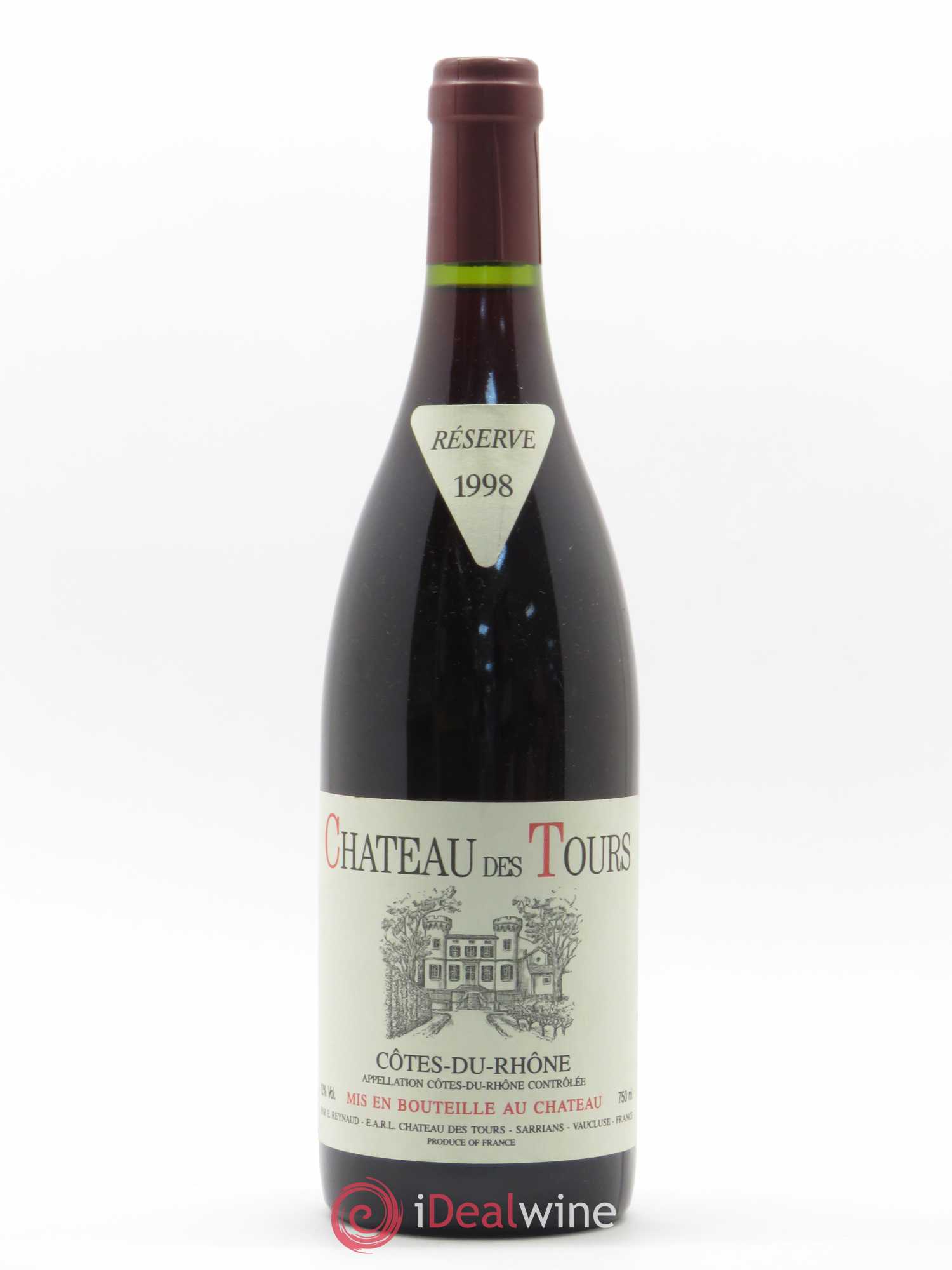 Côtes-du-Rhône Château des Tours Emmanuel Reynaud 1998 - Lot de 1 bouteille - 0