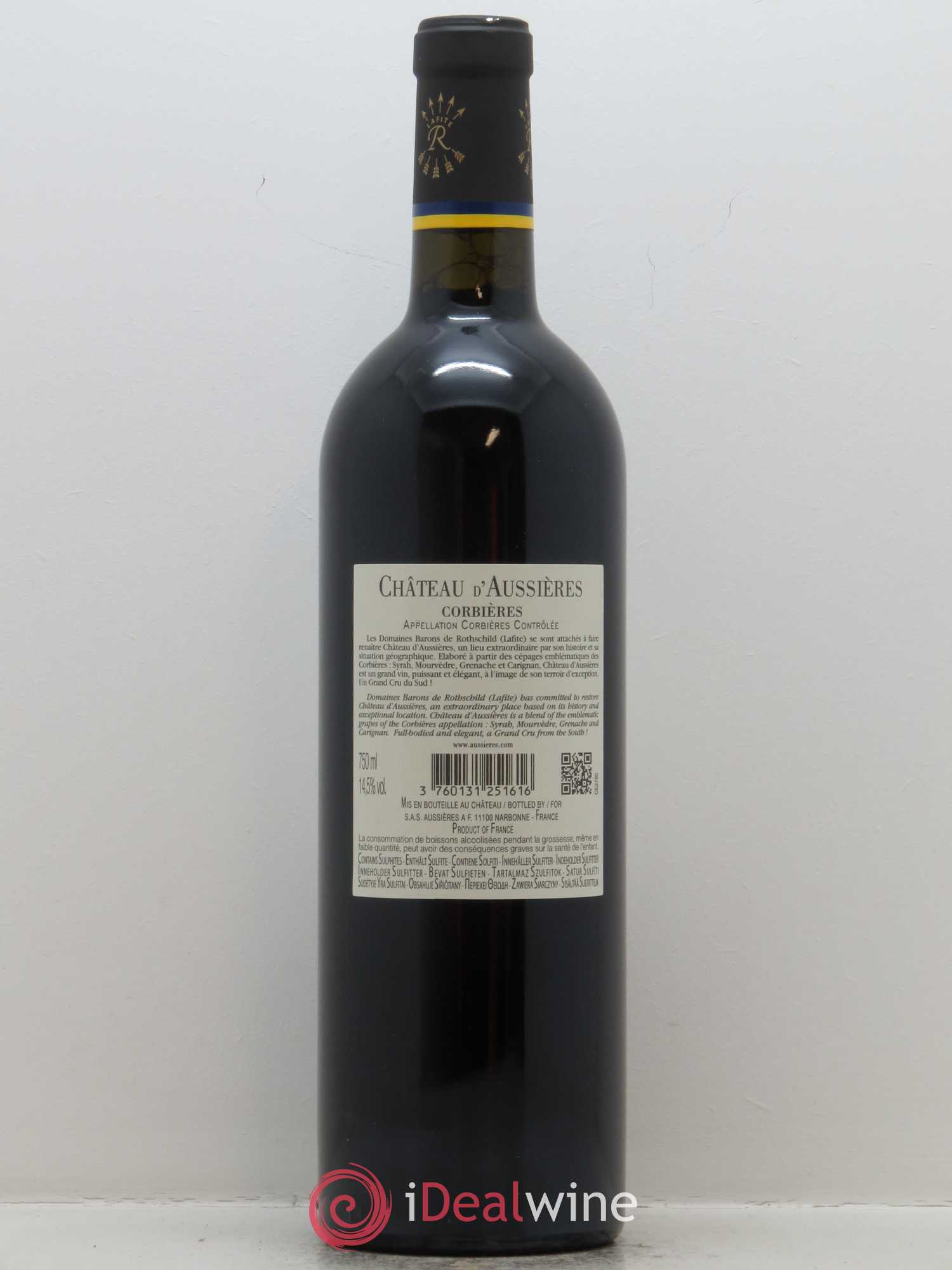 Corbières Domaine d'Aussières Château d'Aussières Domaines Barons de Rothschild 2016 - Lot of 1 bottle - 1