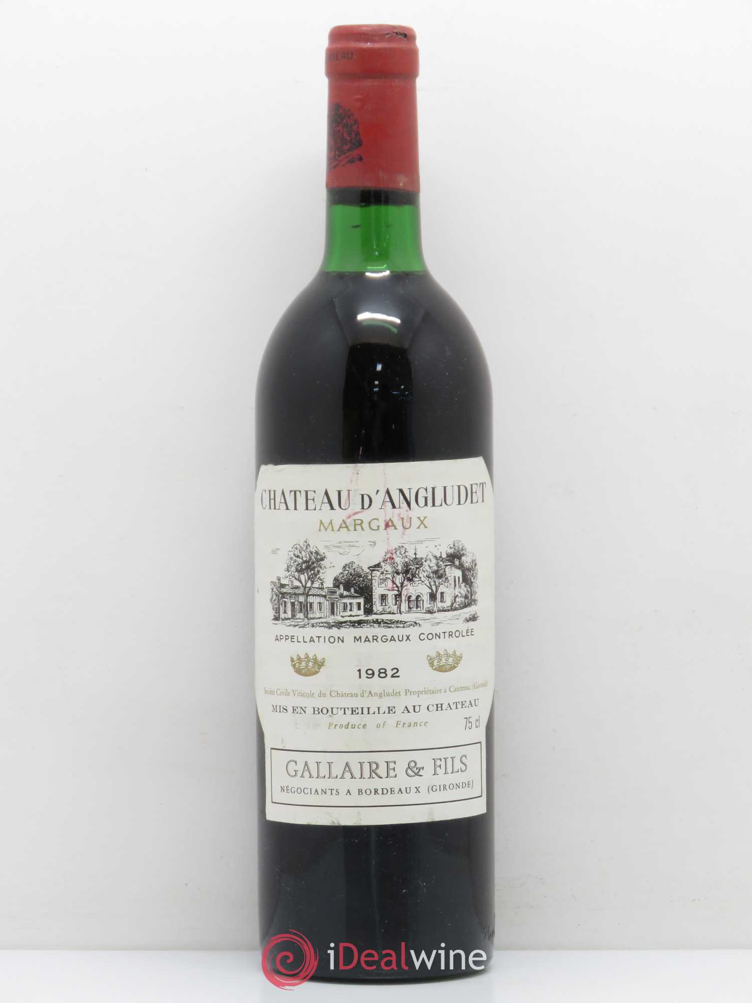 Château d' Angludet Cru Bourgeois 1982 - Lot de 1 bouteille - 0