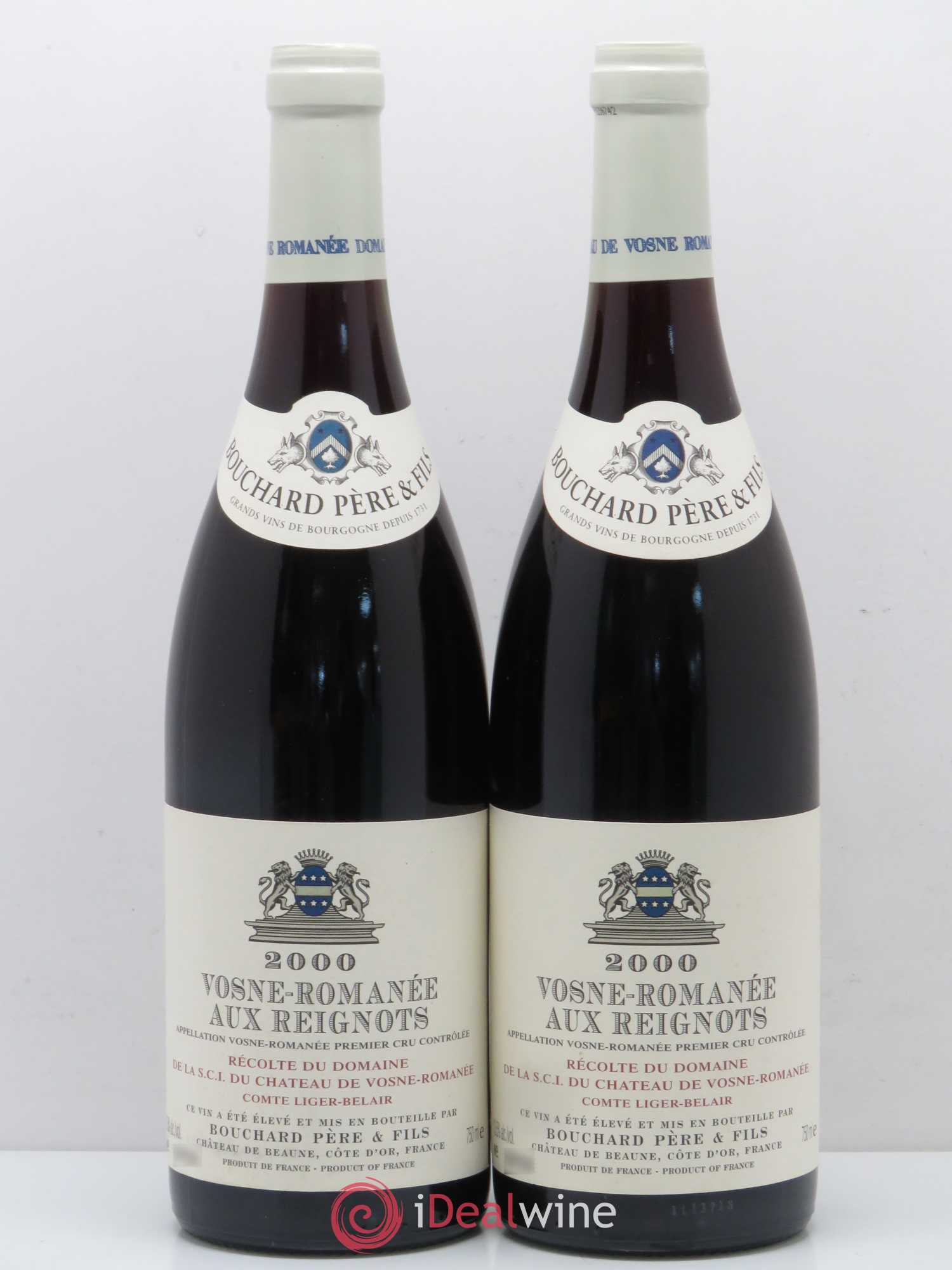 Vosne-Romanée 1er Cru Aux Reignots Ch. de Vosne-Romanée Comte Liger-Belair (Domaine du) 2000 - Lot de 2 bouteilles - 0