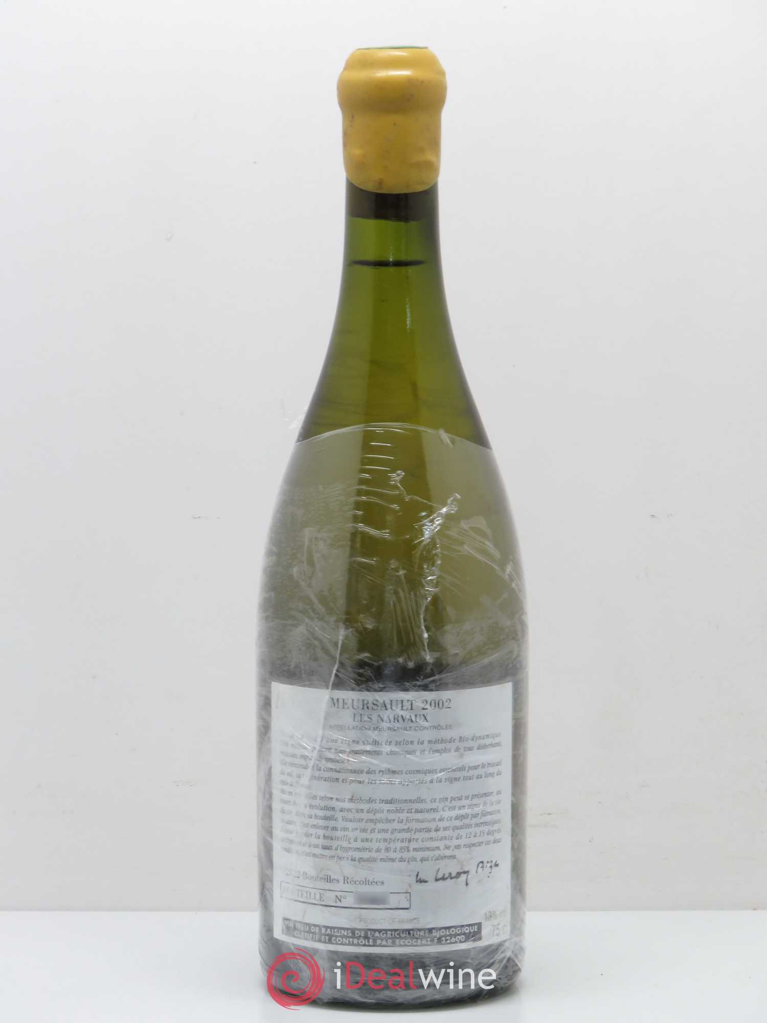 Meursault Les Narvaux d'Auvenay (Domaine) 2002 - Lot de 1 bouteille - 1