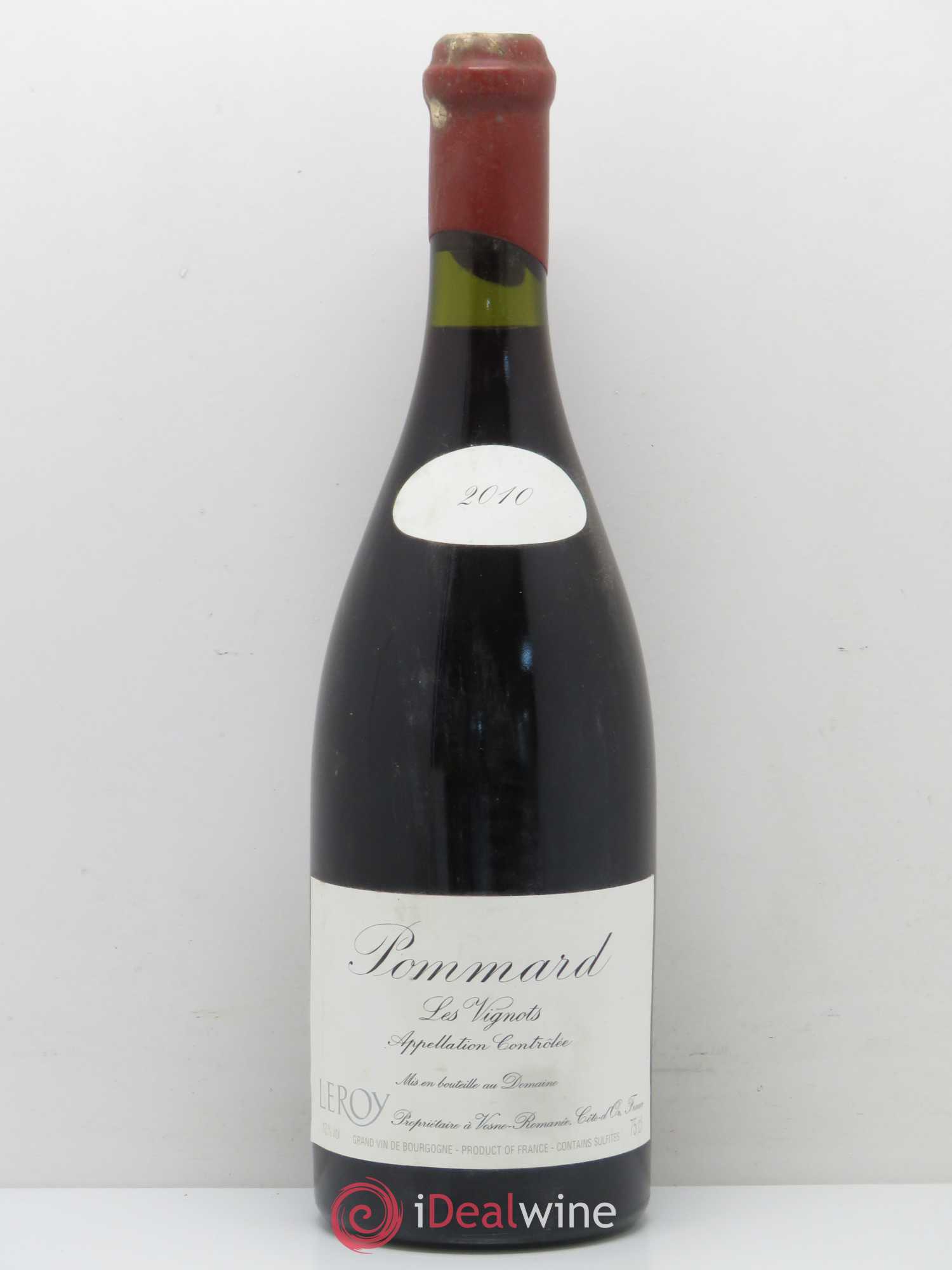 Pommard Les Vignots Leroy (Domaine) 2010 - Lot de 1 bouteille - 0