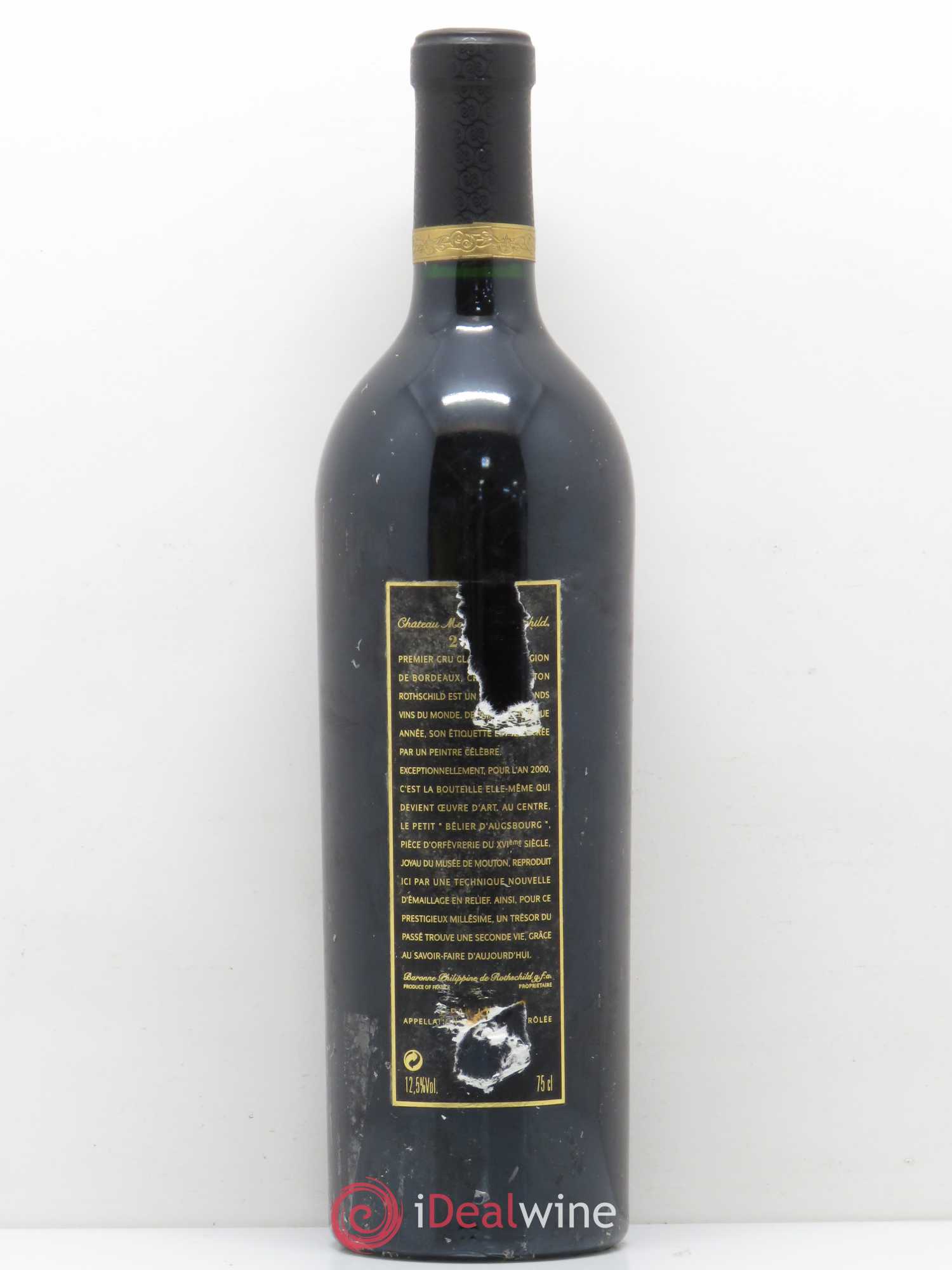Château Mouton Rothschild 1er Grand Cru Classé 2000 - Lot de 1 bouteille - 1