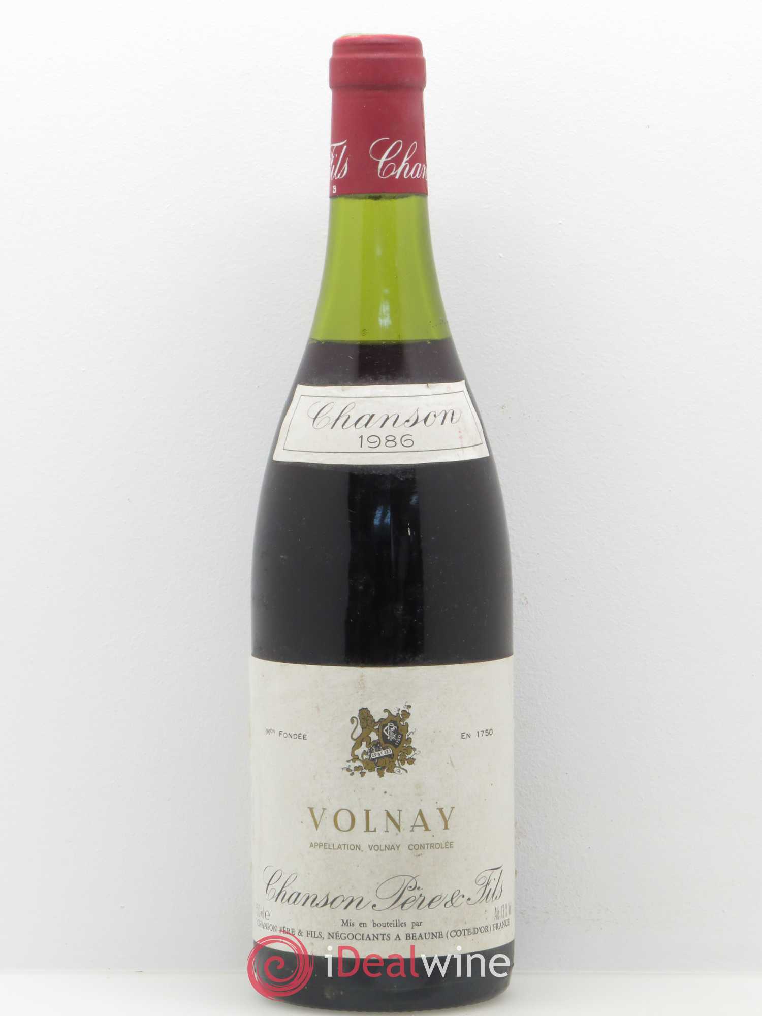 Volnay Domaine Chanson 1986 - Lot de 1 bouteille - 0