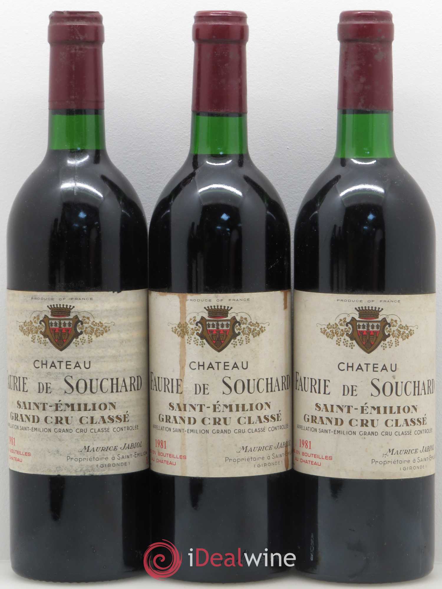 Château Faurie de Souchard Grand Cru Classé 1981 - Lot de 6 bouteilles - 1