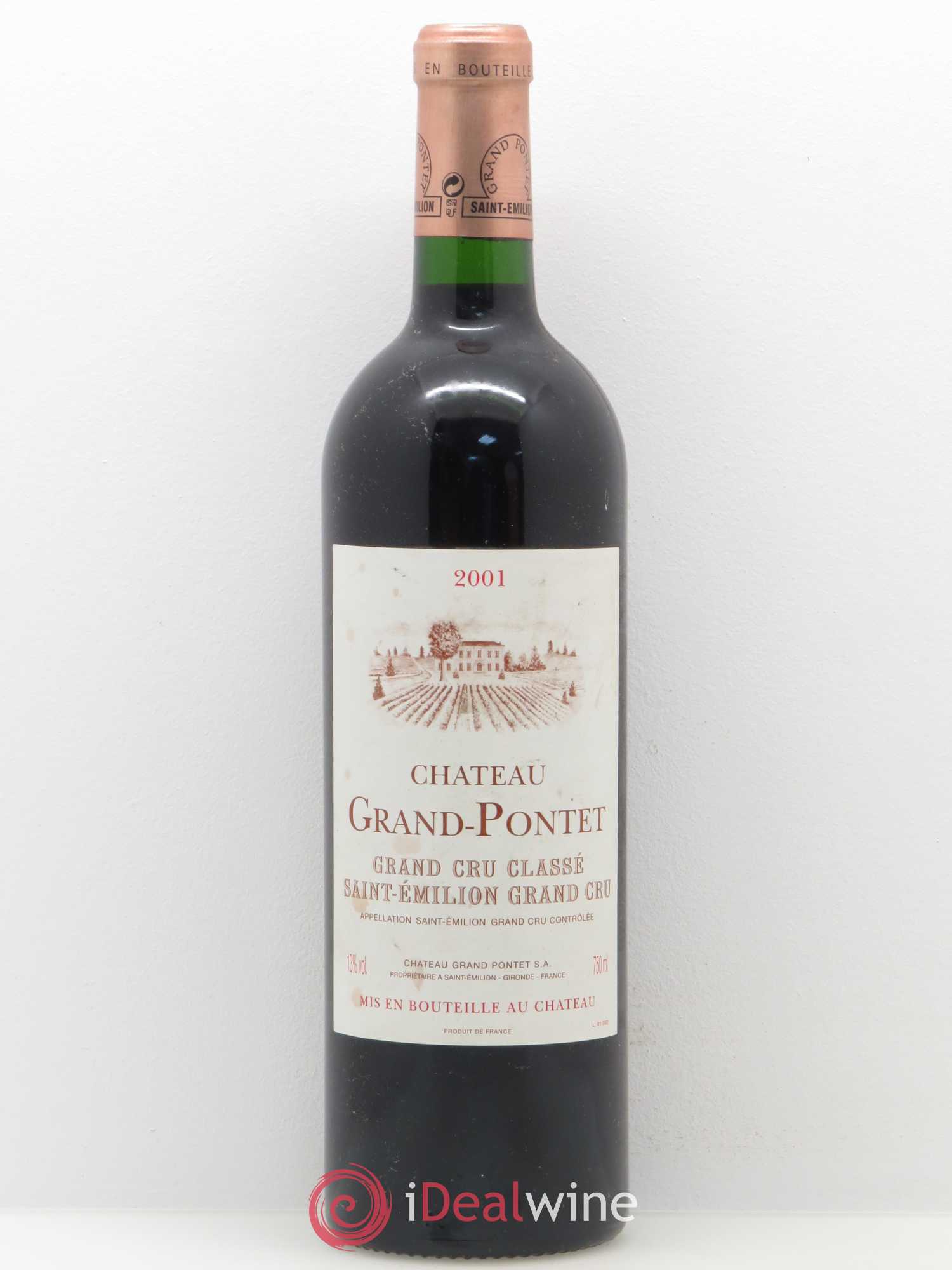Château Grand Pontet Grand Cru Classé 2001 - Lot de 1 bouteille - 0