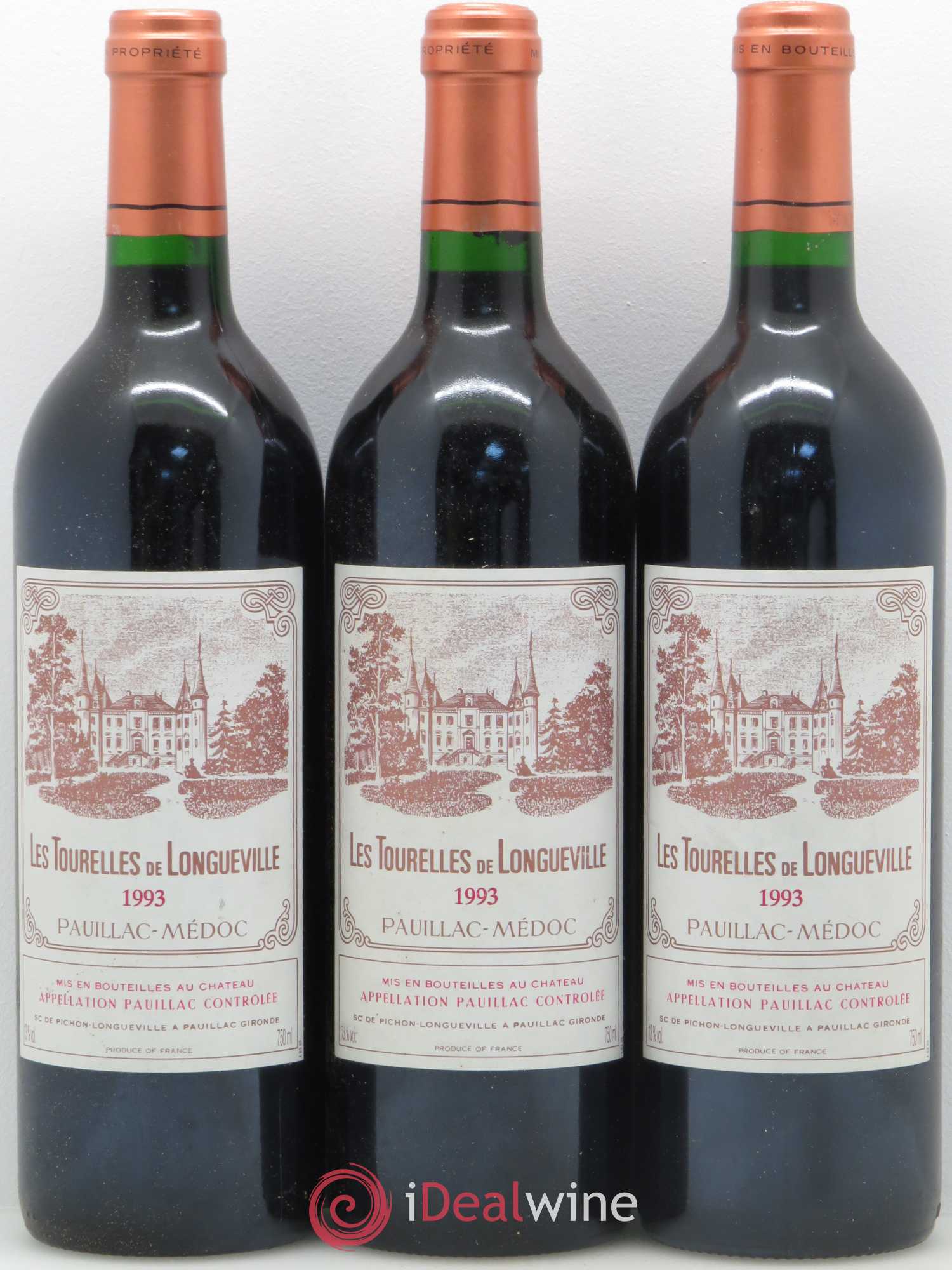 Les Tourelles de Longueville Second Vin 1993 - Lot de 3 bouteilles - 0