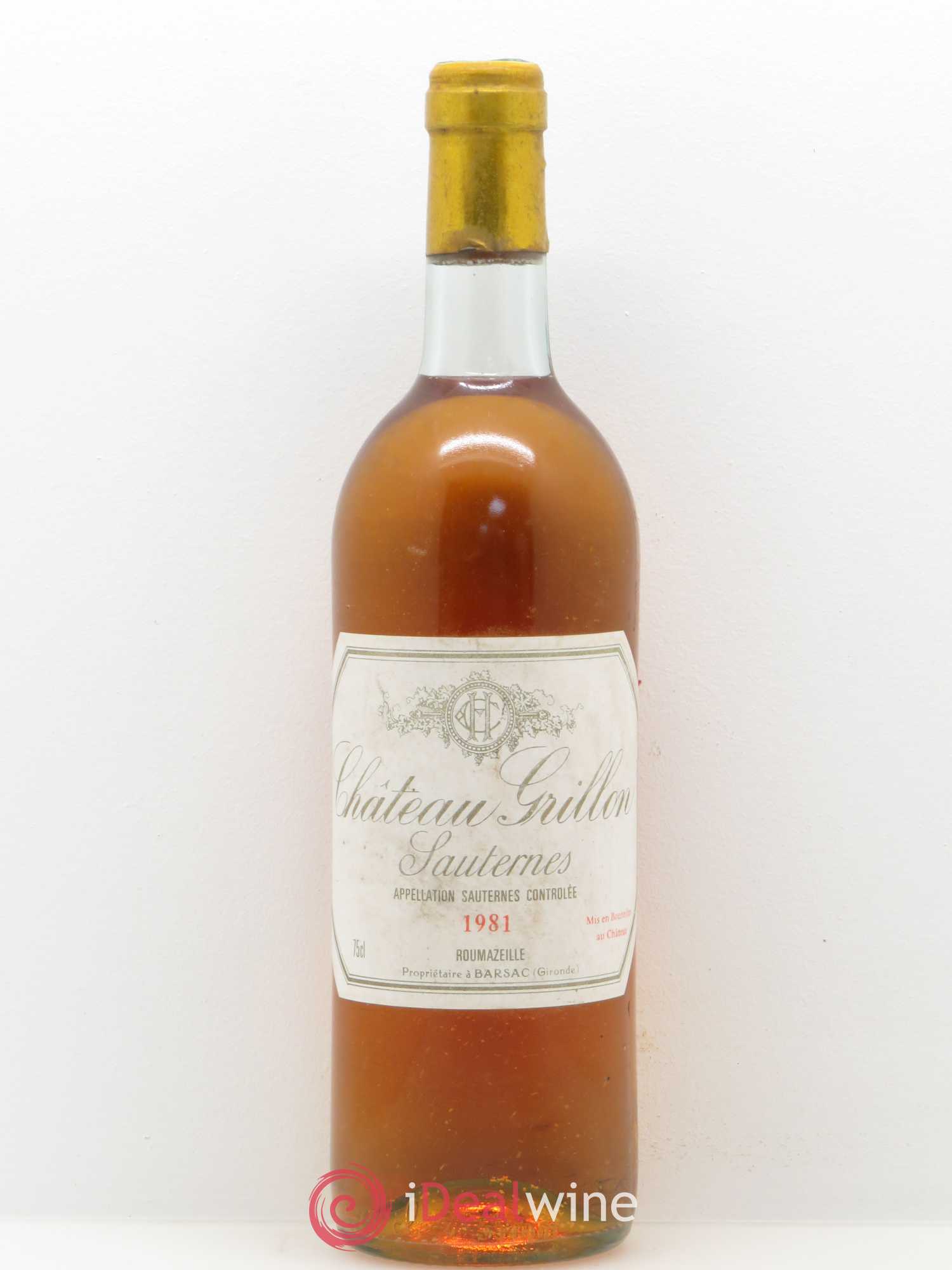 Sauternes Château Grillon 1981 - Posten von 1 Flasche - 0