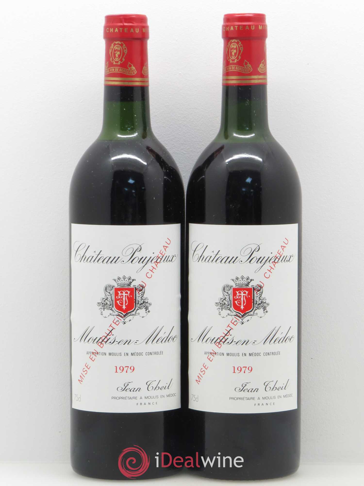 Château Poujeaux 1979 - Lot de 2 bouteilles - 0