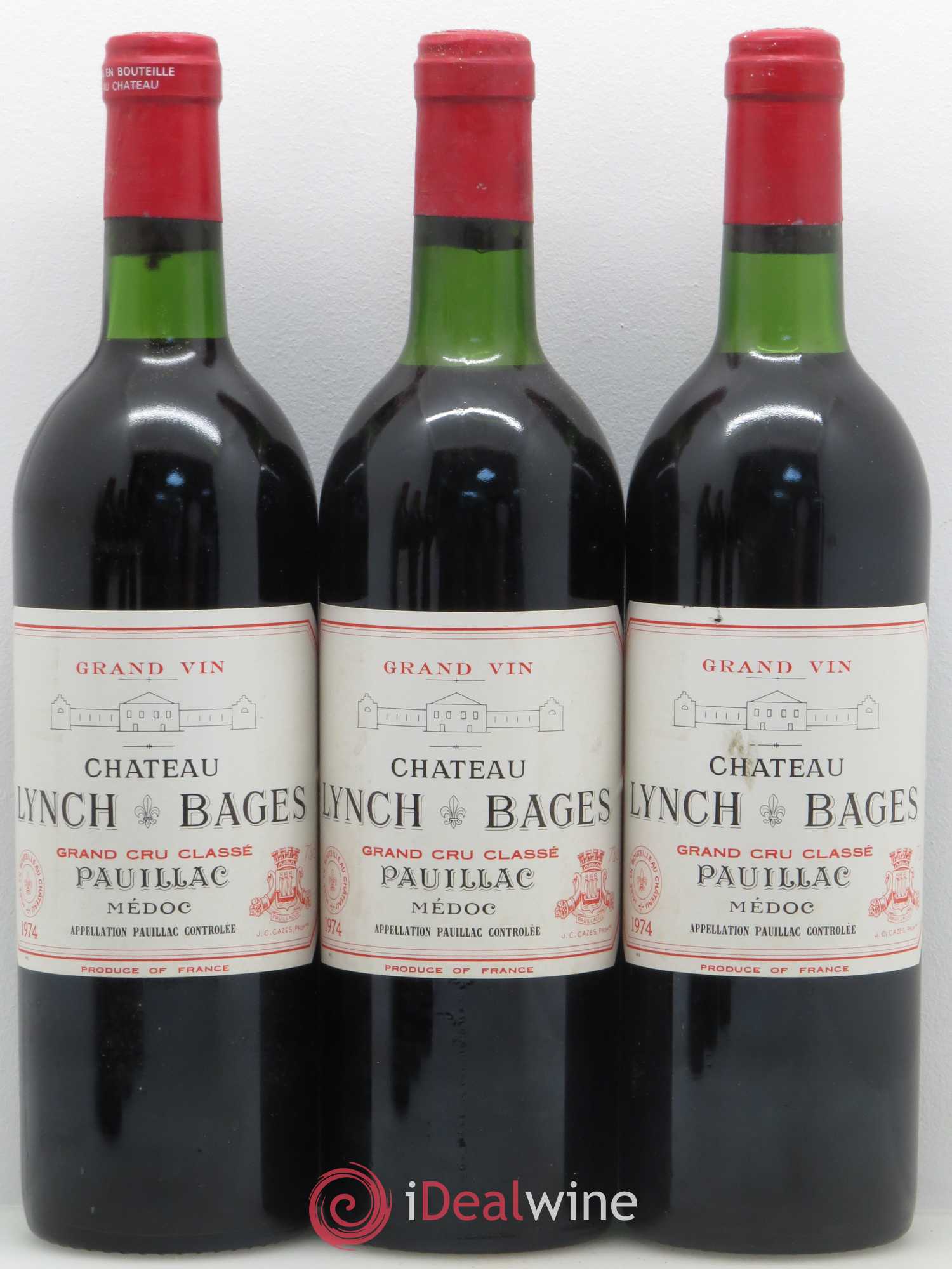 Château Lynch Bages 5ème Grand Cru Classé 1974 - Lot de 6 bouteilles - 1