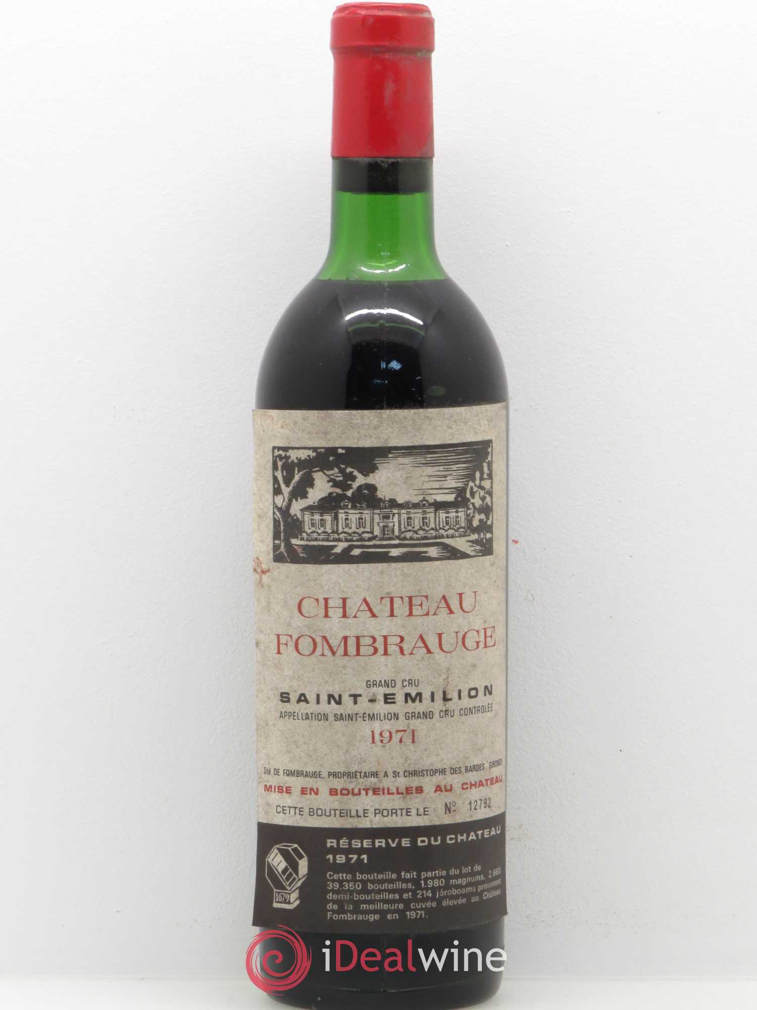 Château Fombrauge Grand Cru Classé 1971 - Lot de 1 bouteille - 0