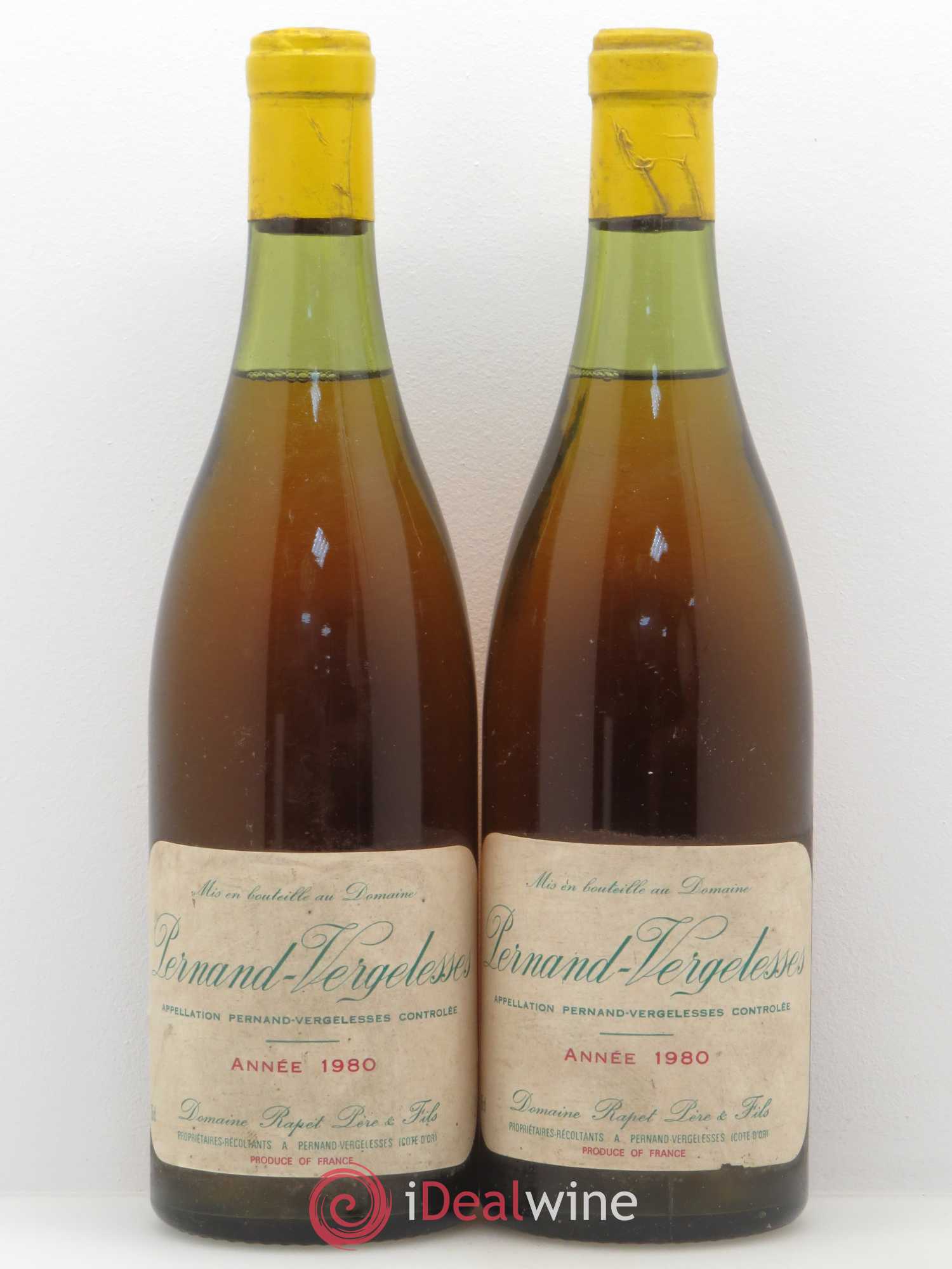 Pernand-Vergelesses Domaine Rapet Pere et Fils 1980 - Posten von 2 Flaschen - 0