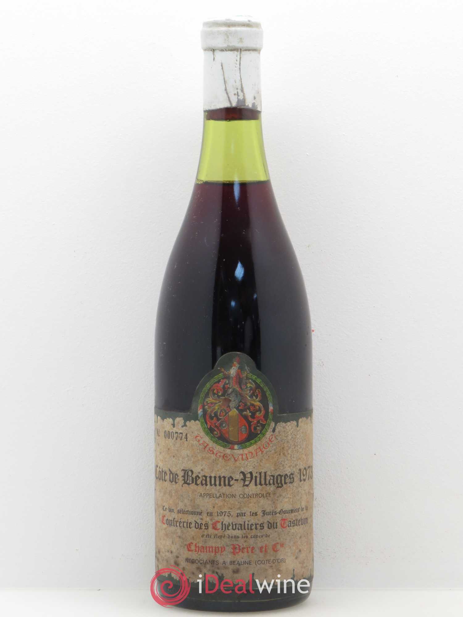 Côte de Beaune-Villages Cotes Village Confrerie Chevaliers du Tastevin Domaine Champy 1973 - Posten von 1 Flasche - 0