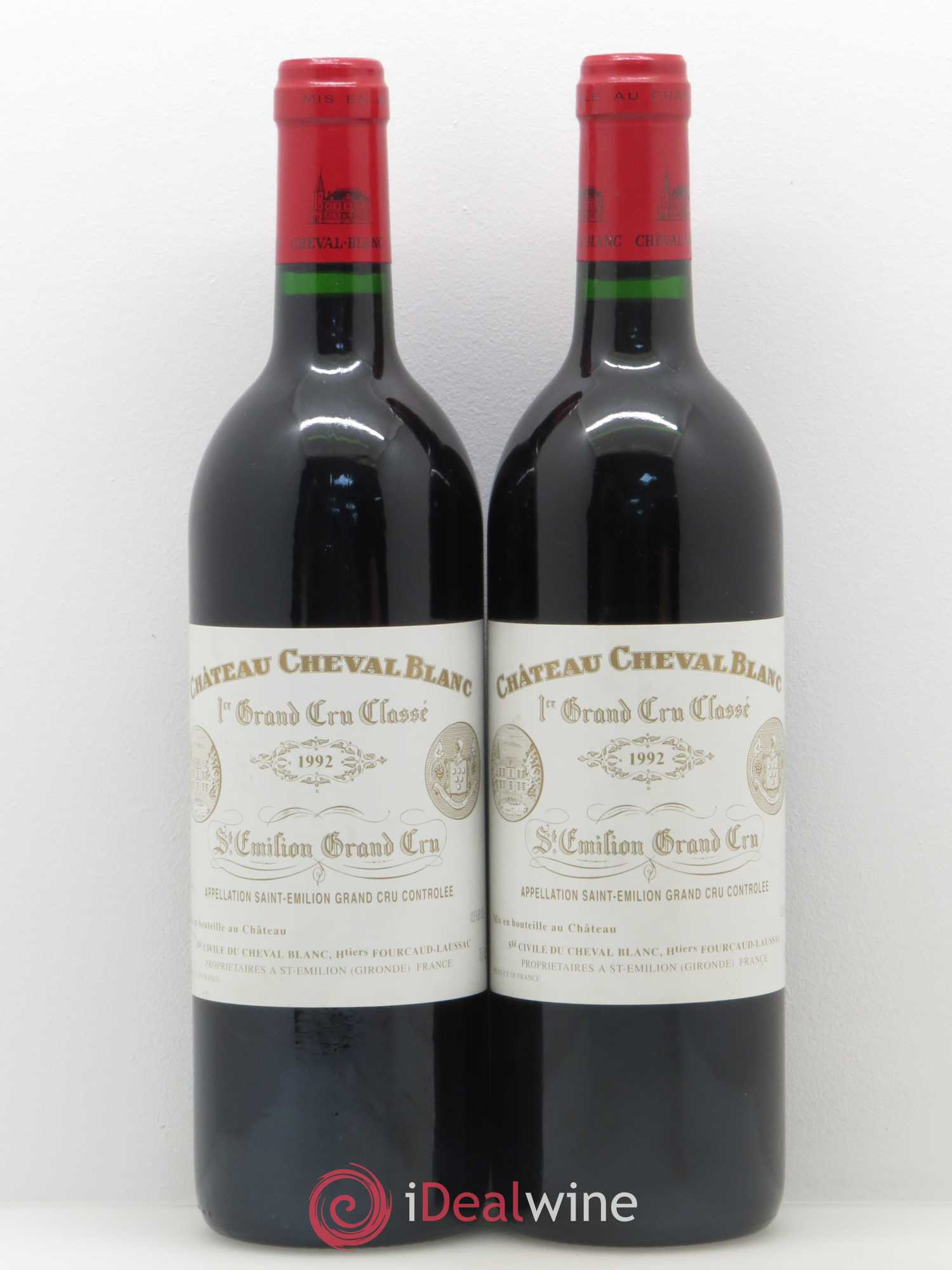 Château Cheval Blanc 1er Grand Cru Classé A 1992 - Lot de 2 bouteilles - 0