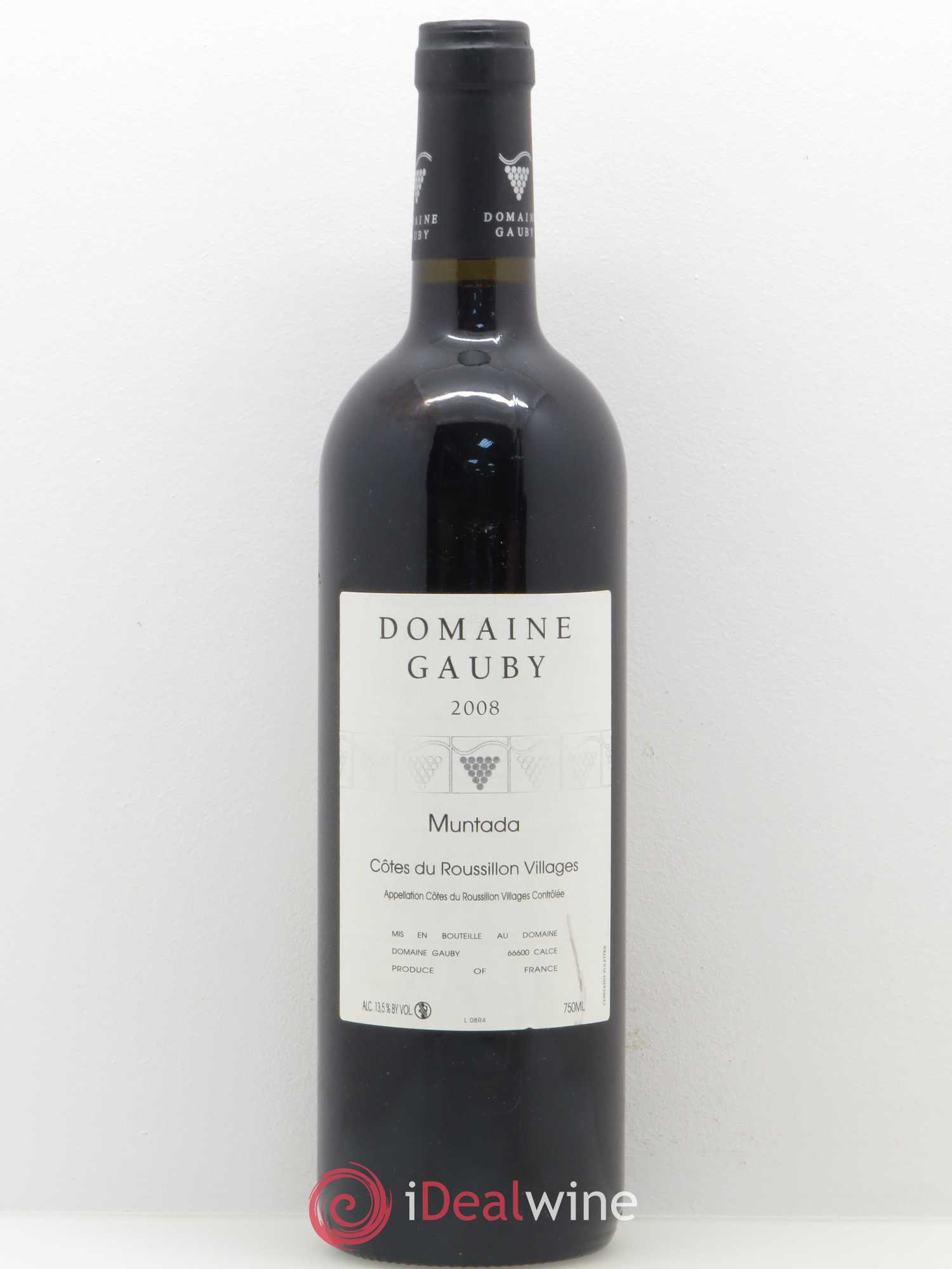 Côtes Catalanes (anciennement Côtes du Roussillon Villages) La Muntada Gauby (Domaine) 2008 - Lot de 1 bouteille - 0