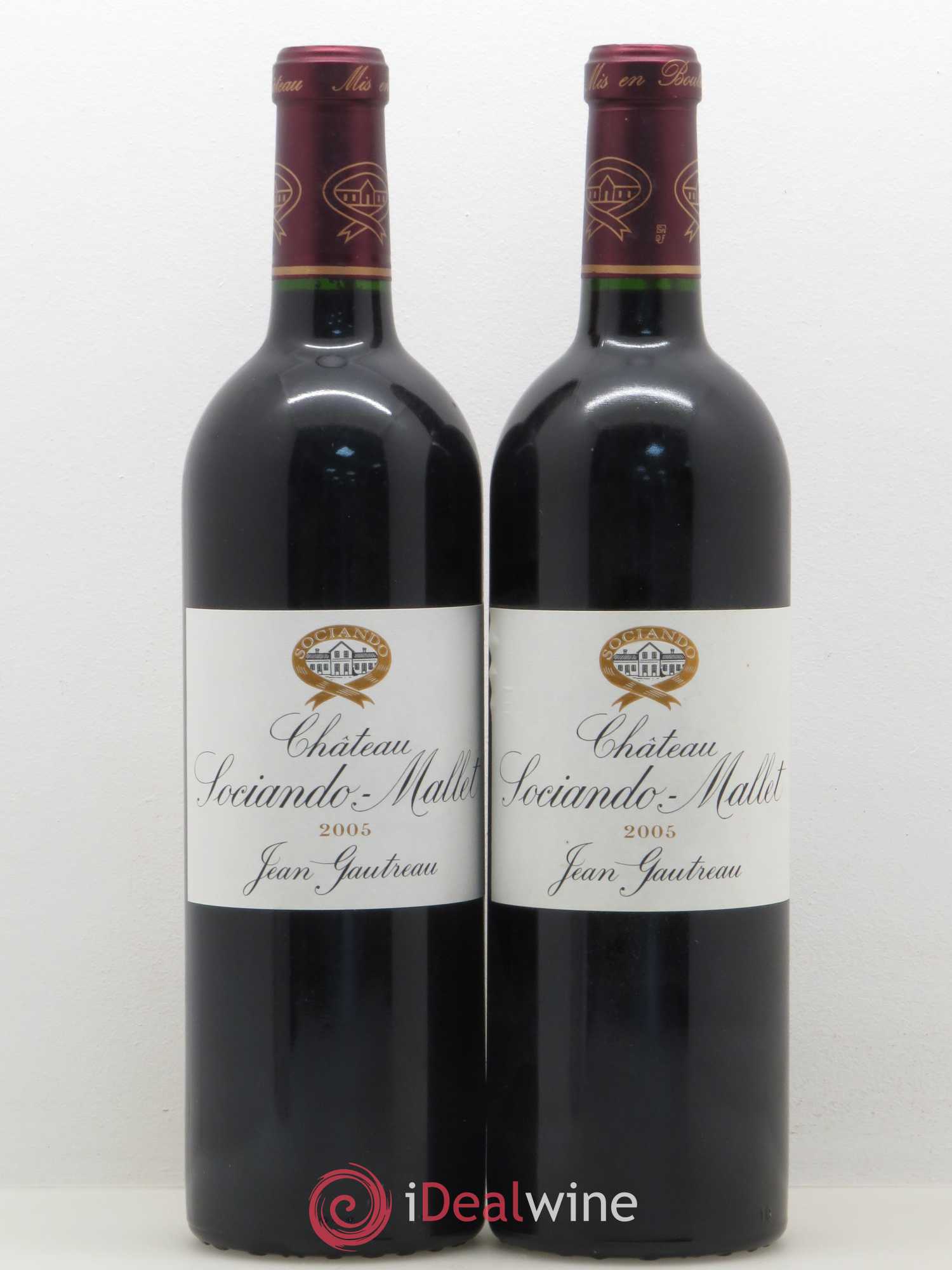 Château Sociando Mallet 2005 - Lot de 2 bouteilles - 0