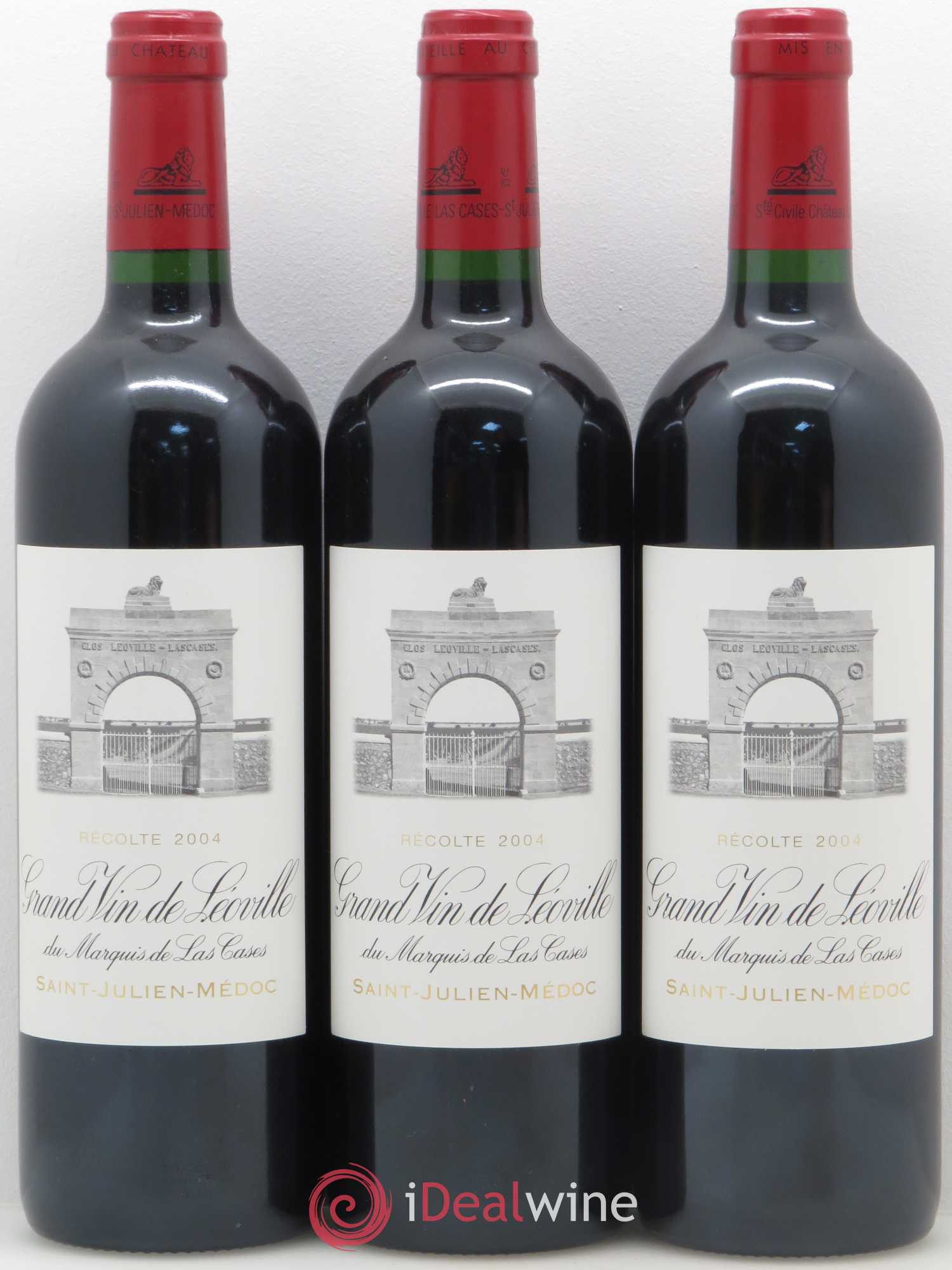 Château Léoville Las Cases 2ème Grand Cru Classé 2004 - Lot de 3 bouteilles - 0