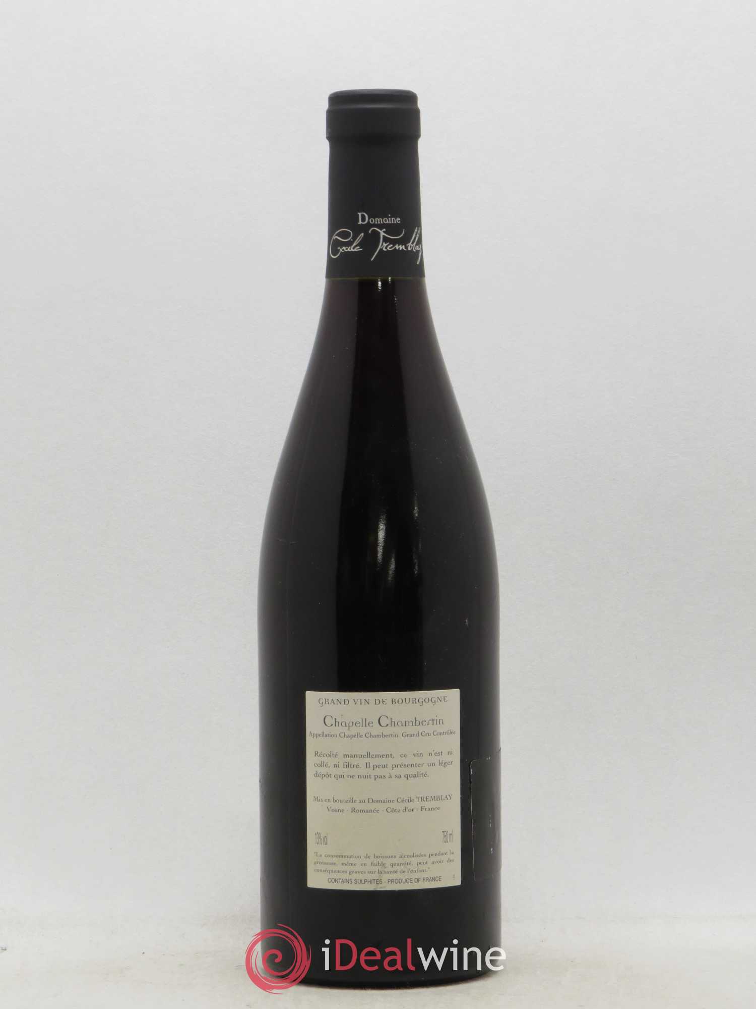Chapelle-Chambertin Grand Cru Cécile Tremblay 2009 - Lot de 1 bouteille - 1