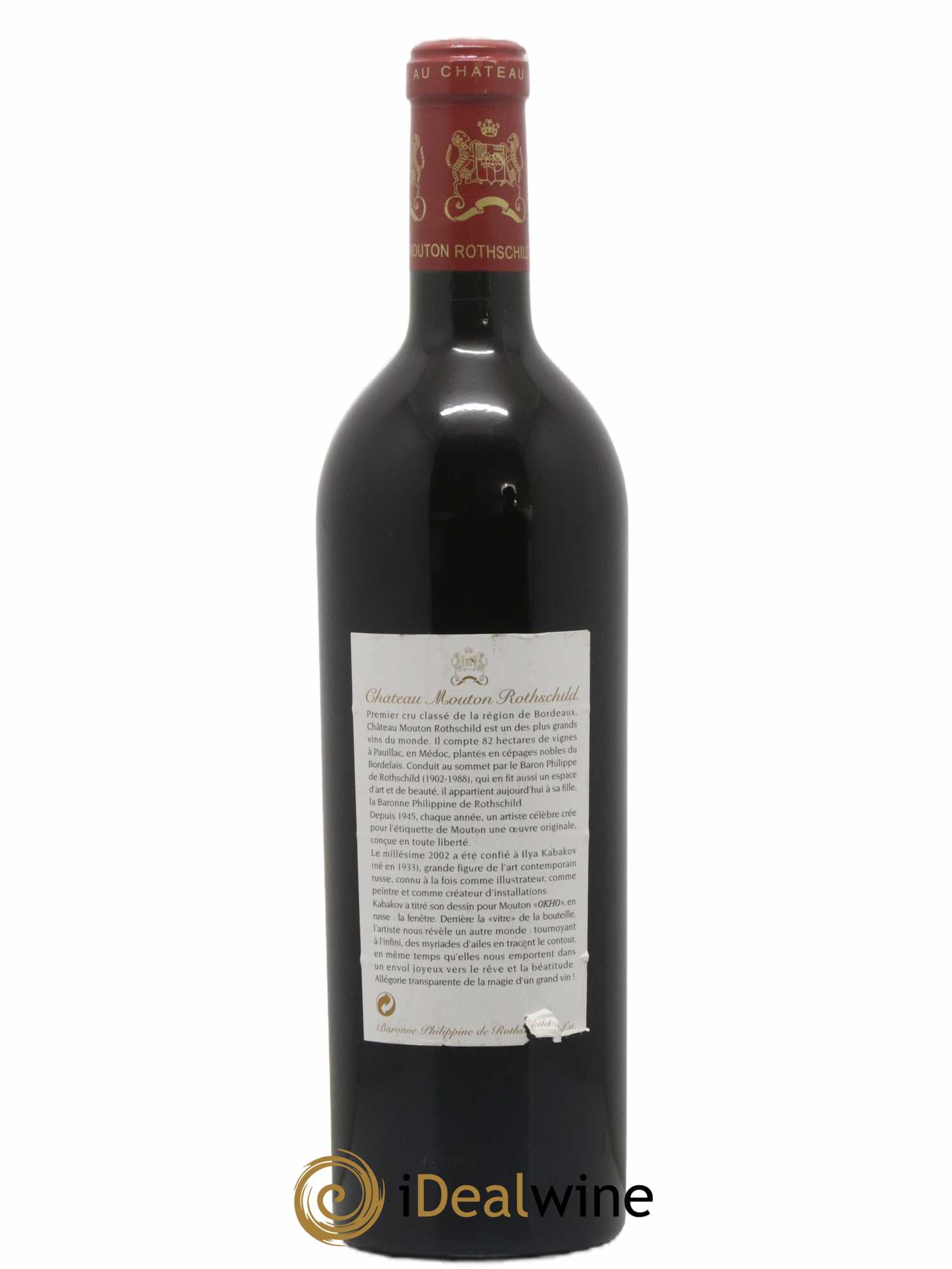 Château Mouton Rothschild 1er Grand Cru Classé 2002 - Lot de 1 bouteille - 1