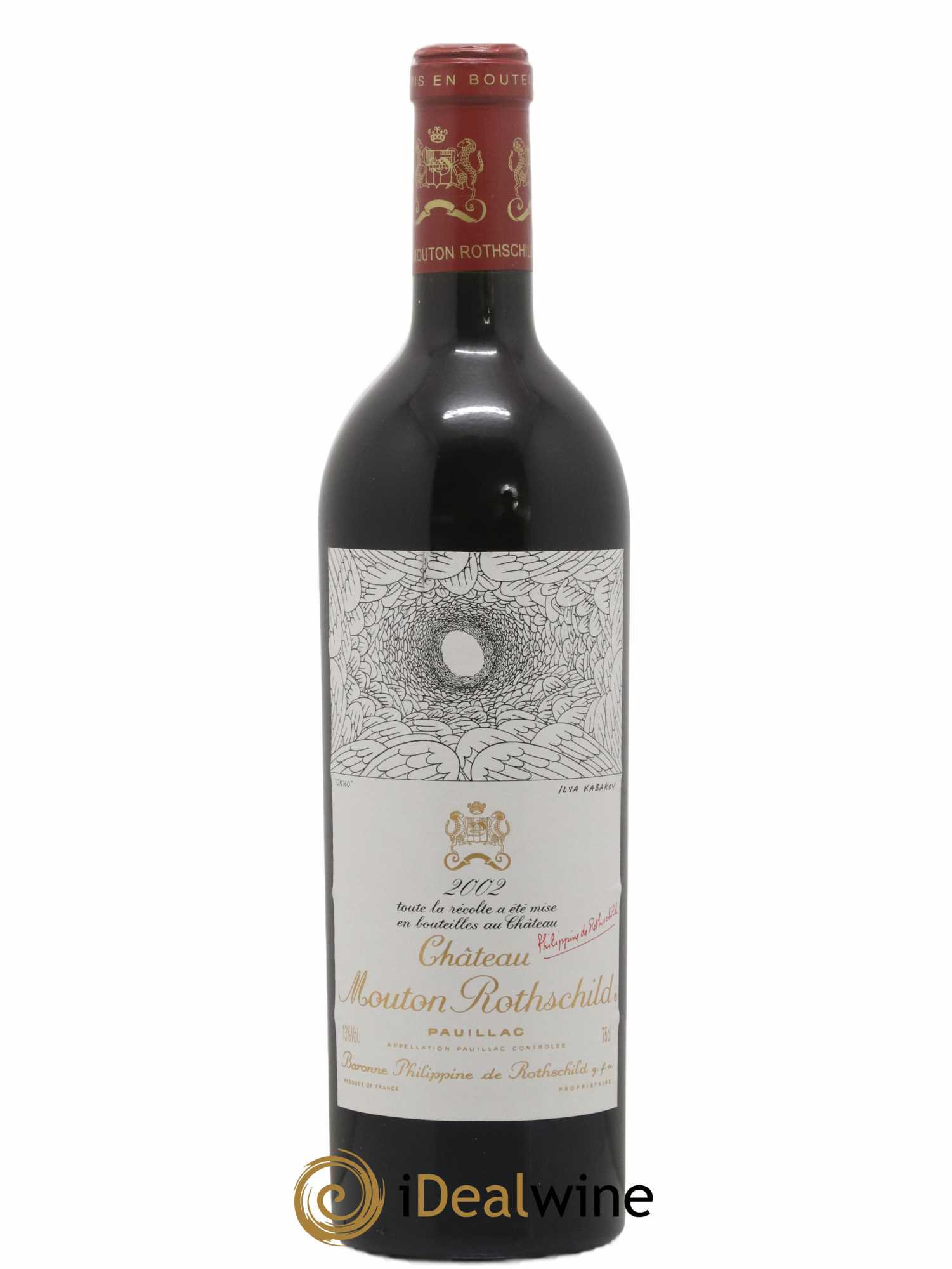 Château Mouton Rothschild 1er Grand Cru Classé 2002 - Lot de 1 bouteille - 0