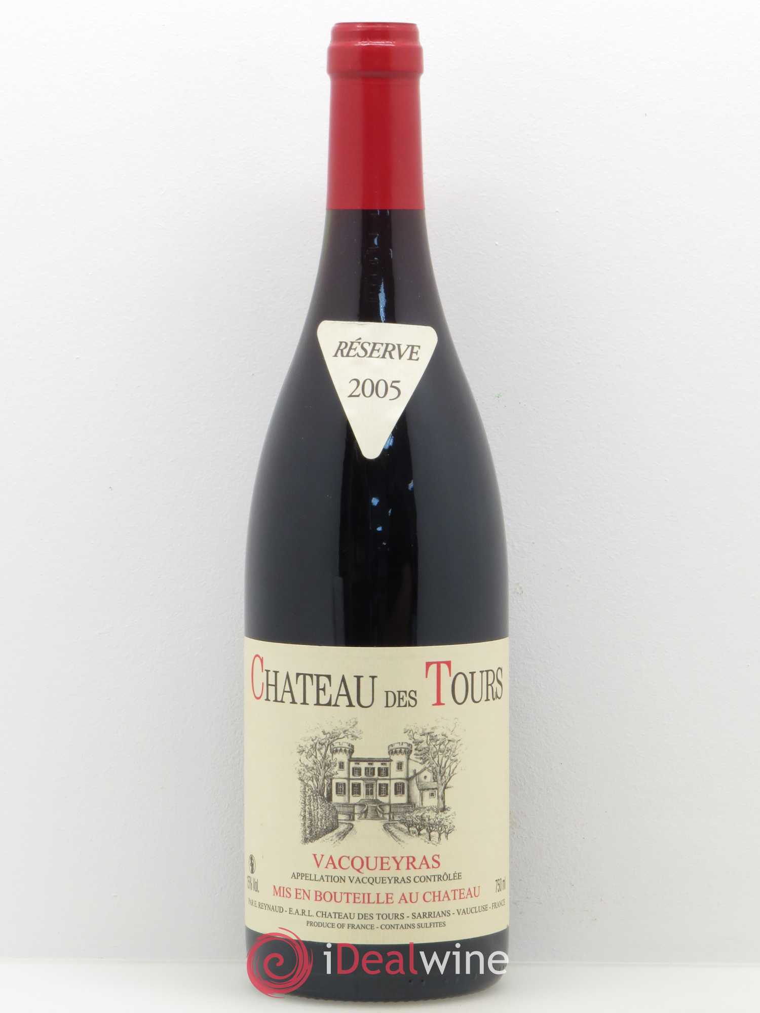 Vacqueyras Château des Tours Emmanuel Reynaud 2005 - Lot de 1 bouteille - 0