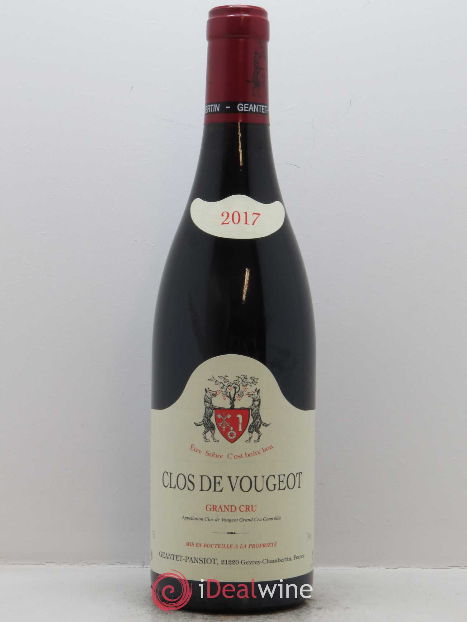 Clos de Vougeot Grand Cru Geantet-Pansiot 2017 - Lot de 1 bouteille - 0