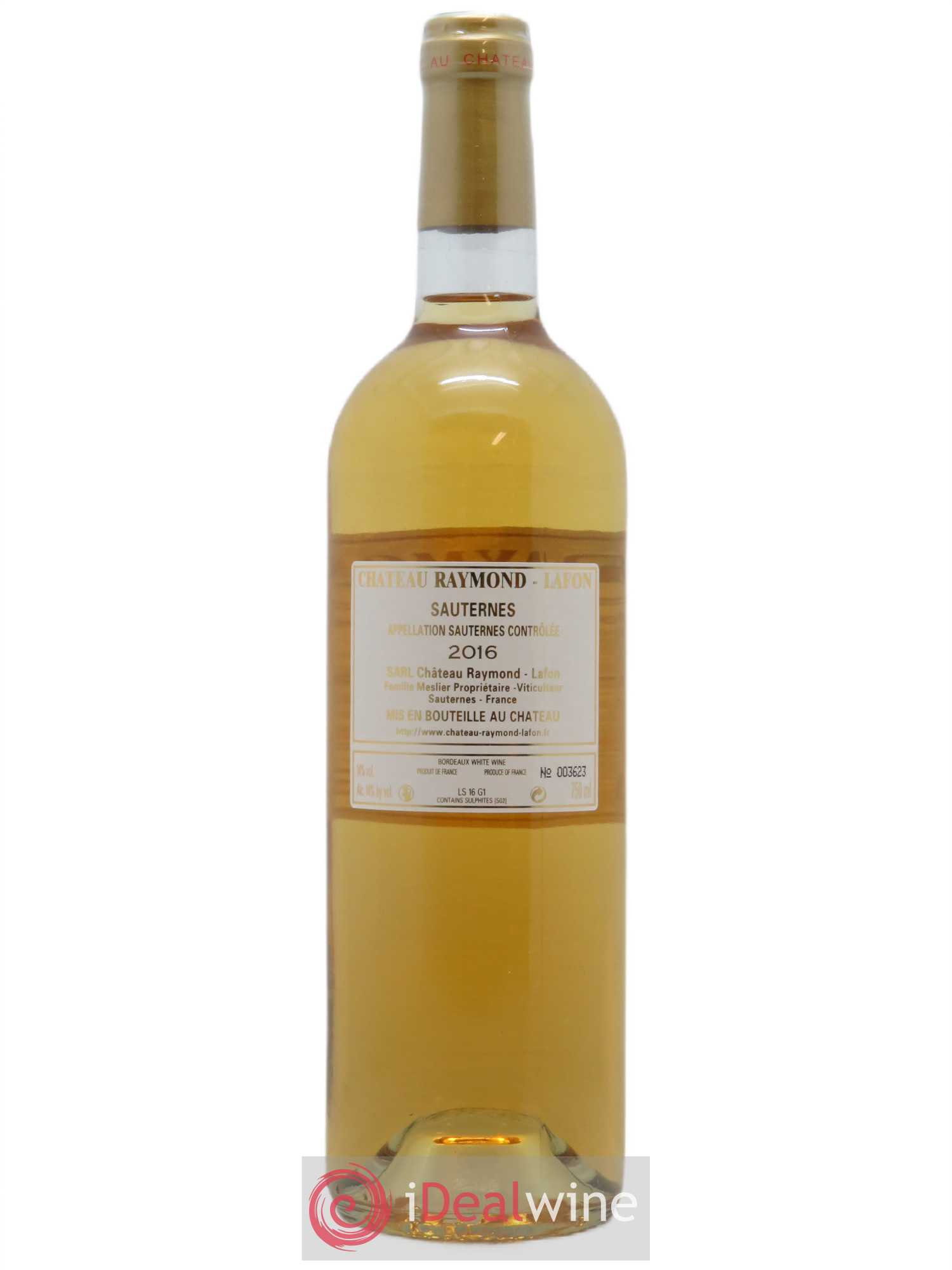 Château Raymond Lafon 2016 - Posten von 1 Flasche - 1