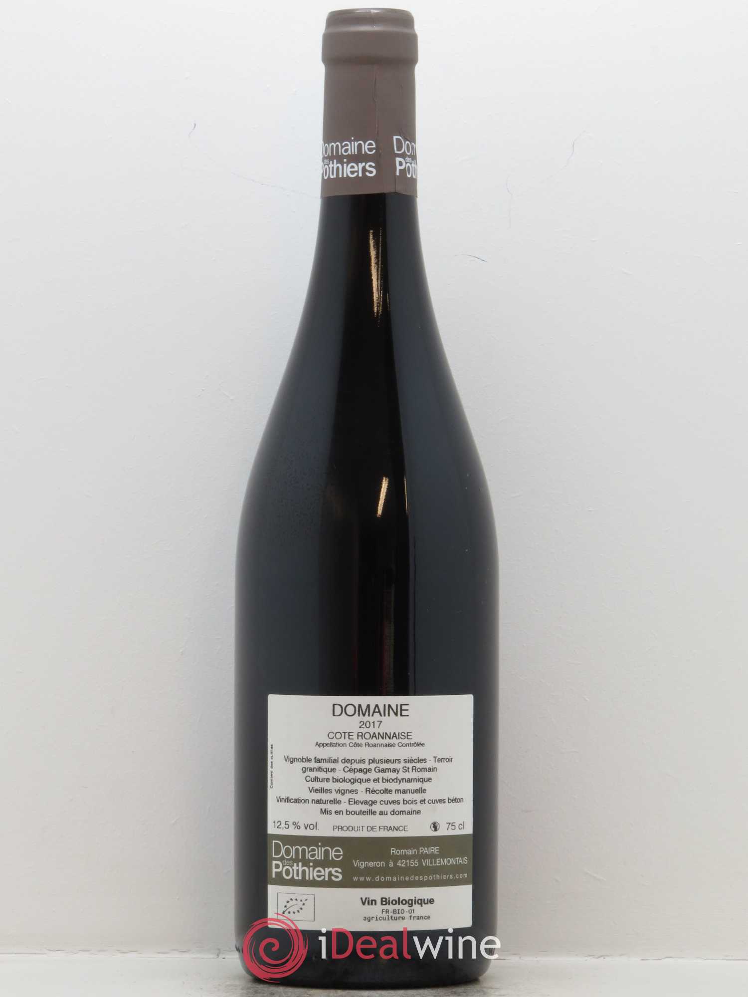 Côte Roannaise Domaine Domaine des Pothiers 2017 - Lot de 1 bouteille - 1