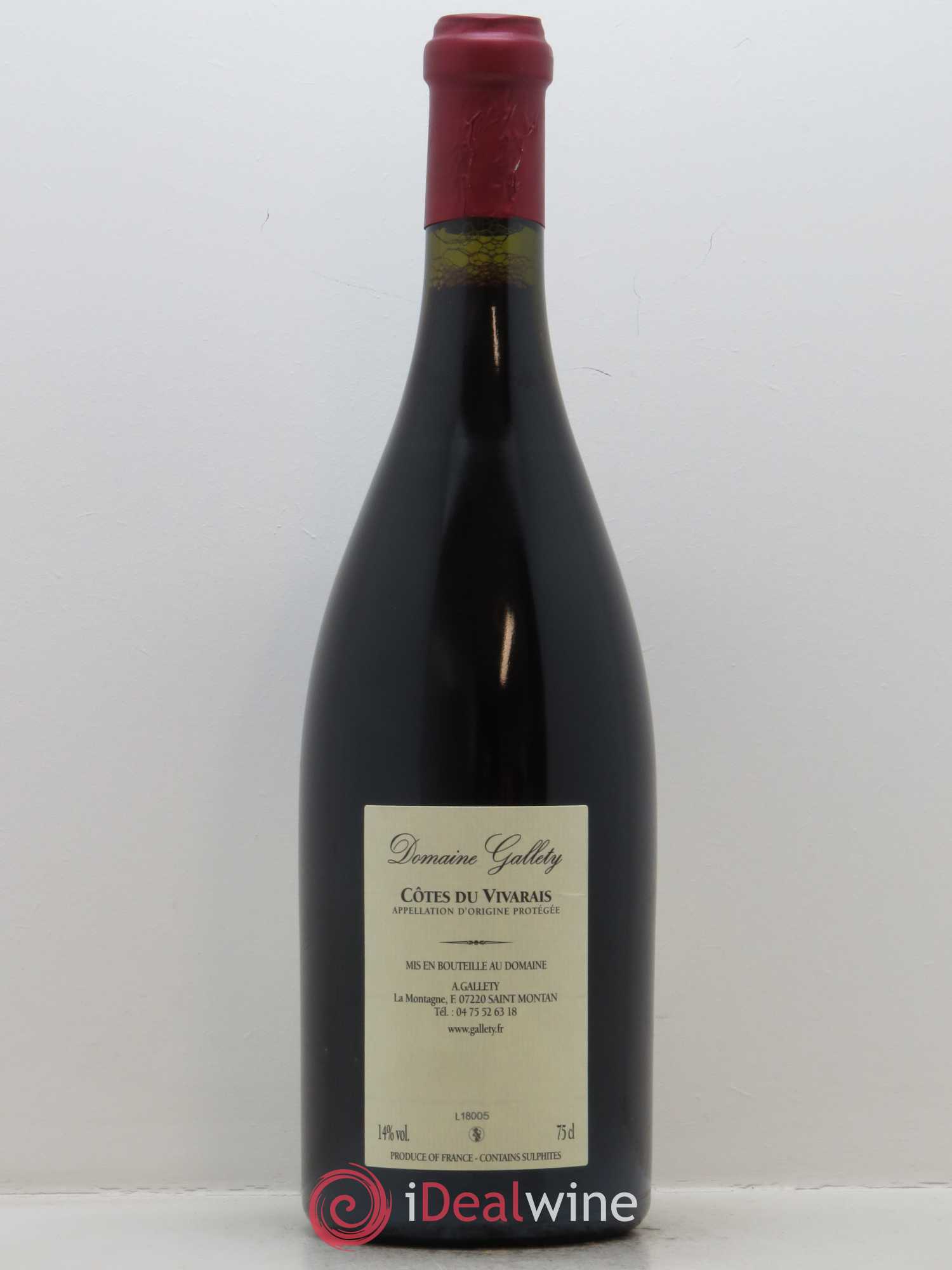 Côtes du Vivarais La Syrare Gallety (Domaine) 2016 - Lot de 1 bouteille - 1