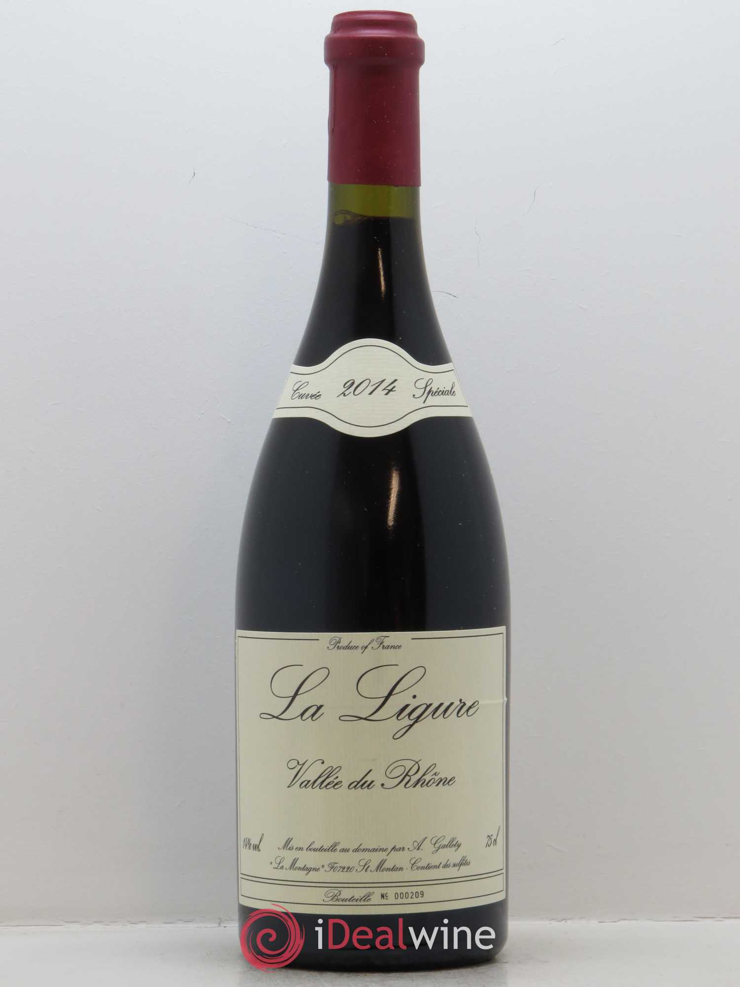 Côtes du Vivarais La Ligure Gallety (Domaine) 2014 - Lot de 1 bouteille - 0