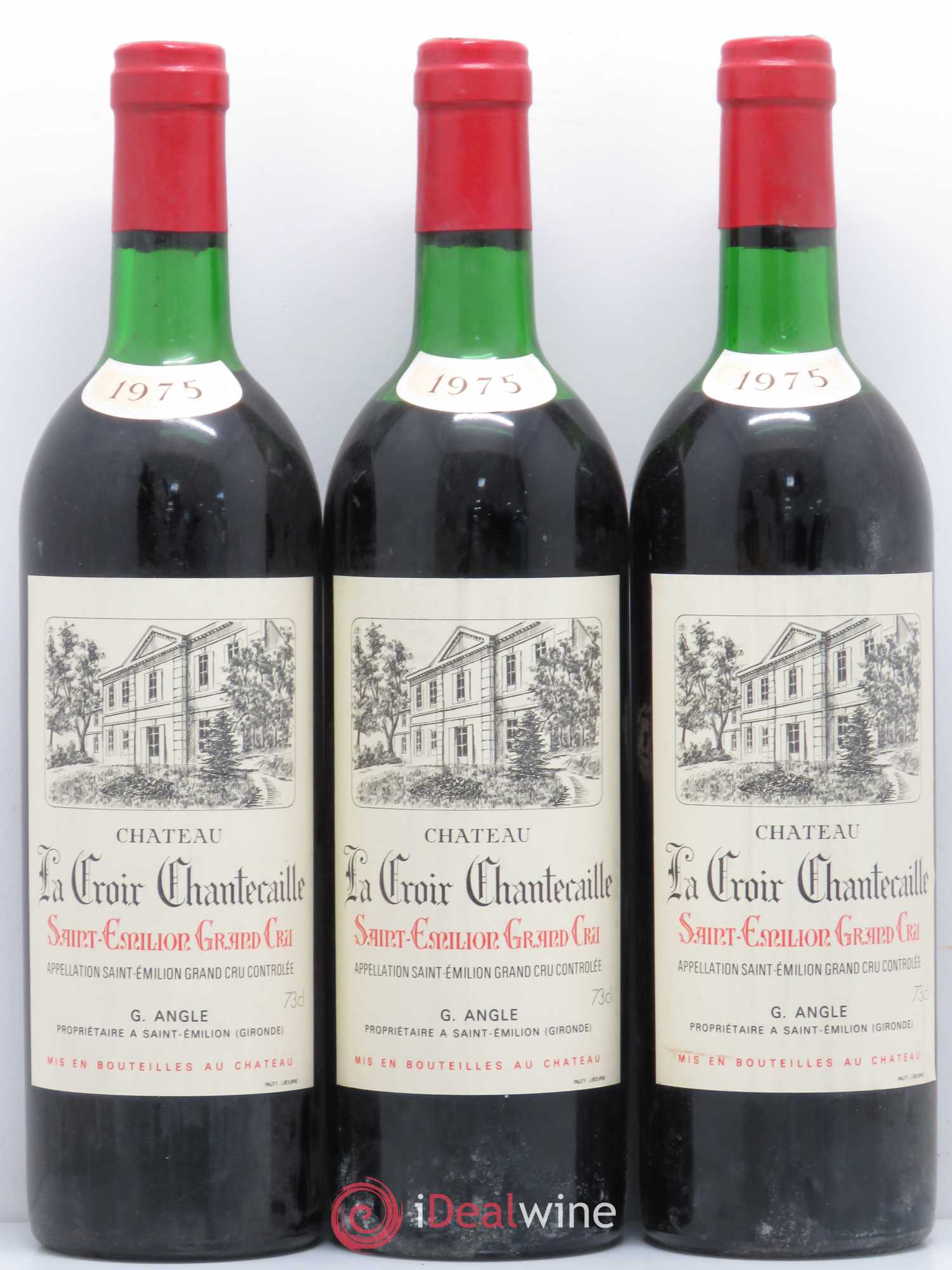 Saint-Émilion Chateau La Croix Chantecaille 1975 - Lot de 6 bouteilles - 1