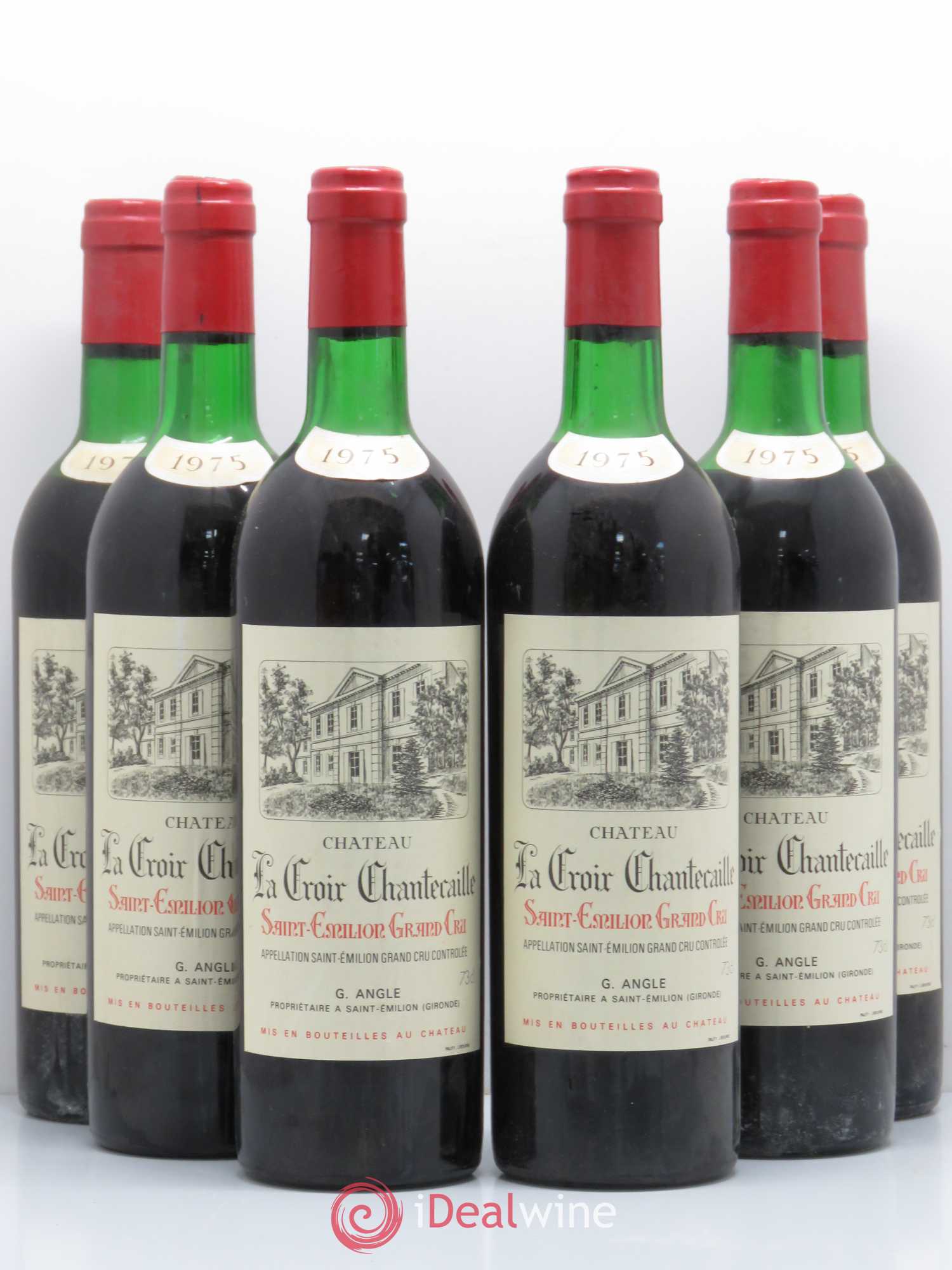 Saint-Émilion Chateau La Croix Chantecaille 1975 - Lot de 6 bouteilles - 0