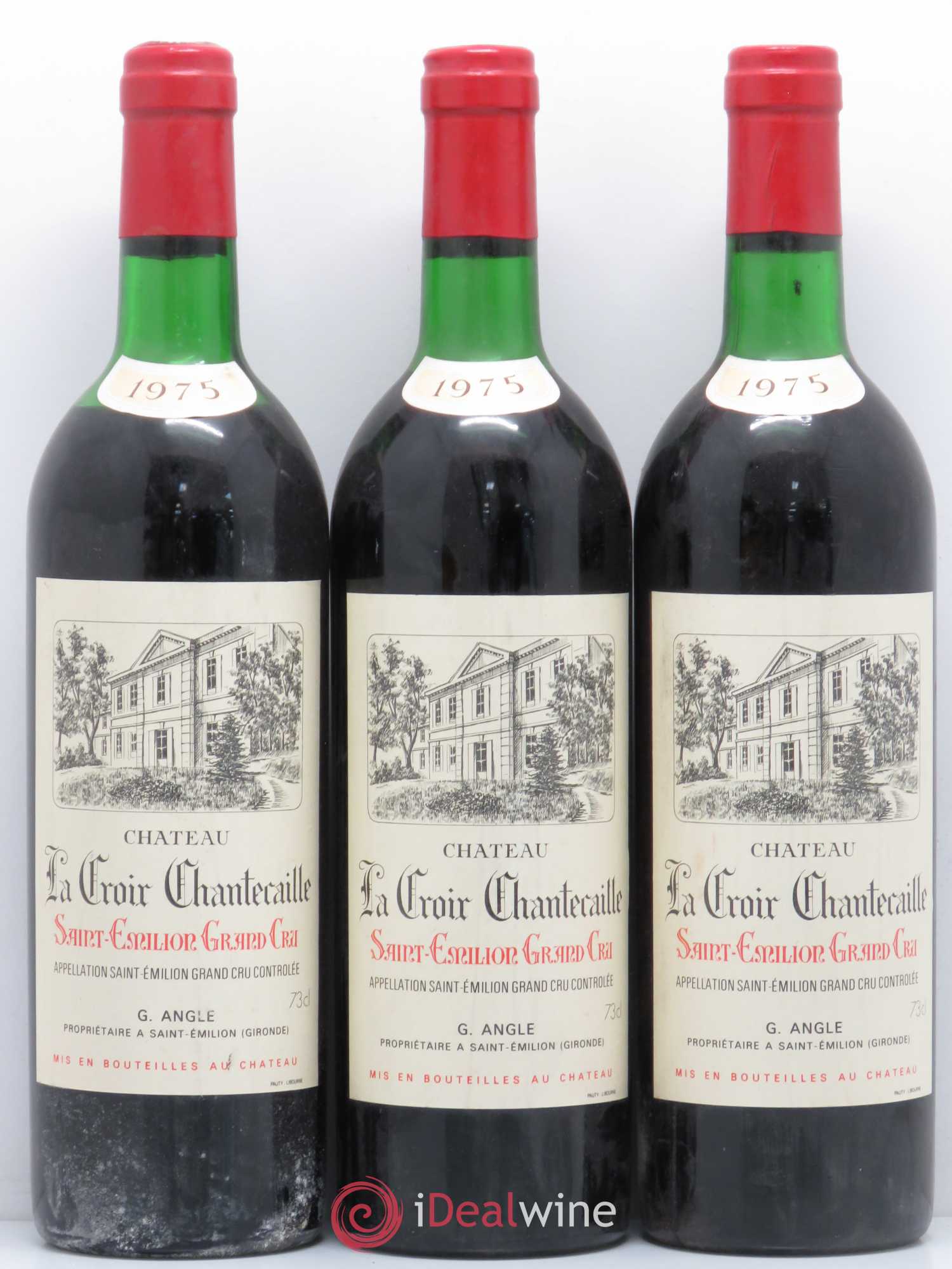 Saint-Émilion Chateau La Croix Chantecaille 1975 - Lot de 5 bouteilles - 1