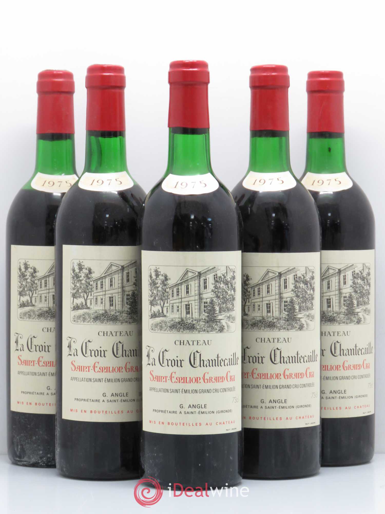 Saint-Émilion Chateau La Croix Chantecaille 1975 - Lot de 5 bouteilles - 0