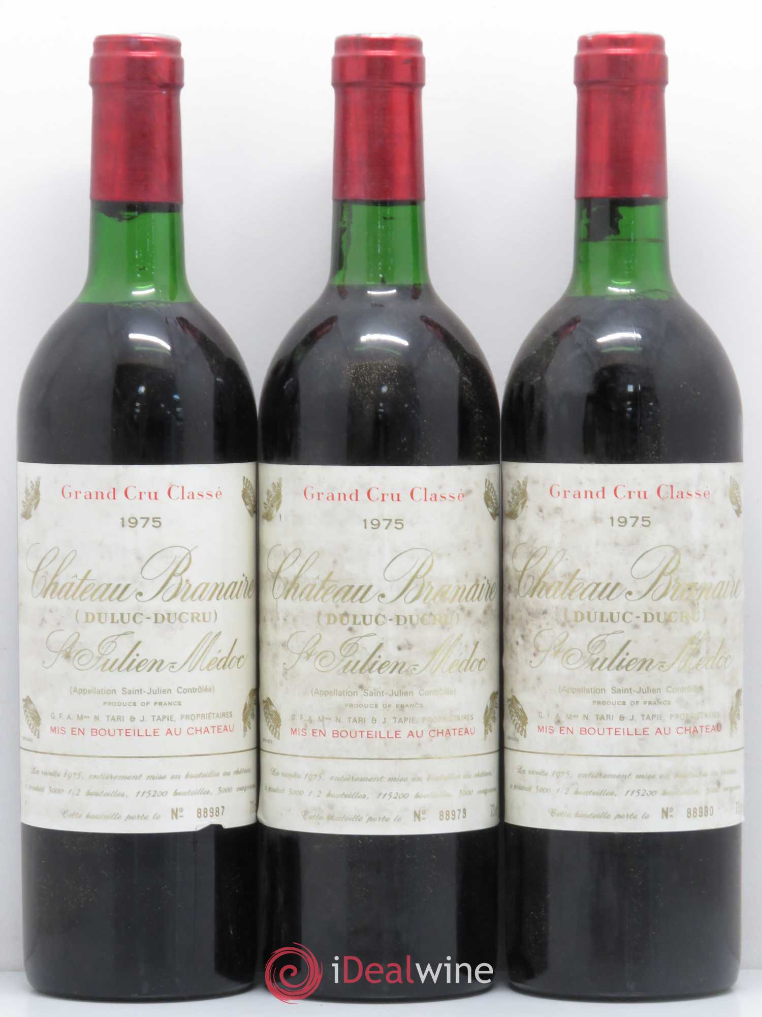 Château Branaire Ducru 4ème Grand Cru Classé 1975 - Lot de 6 bouteilles - 2