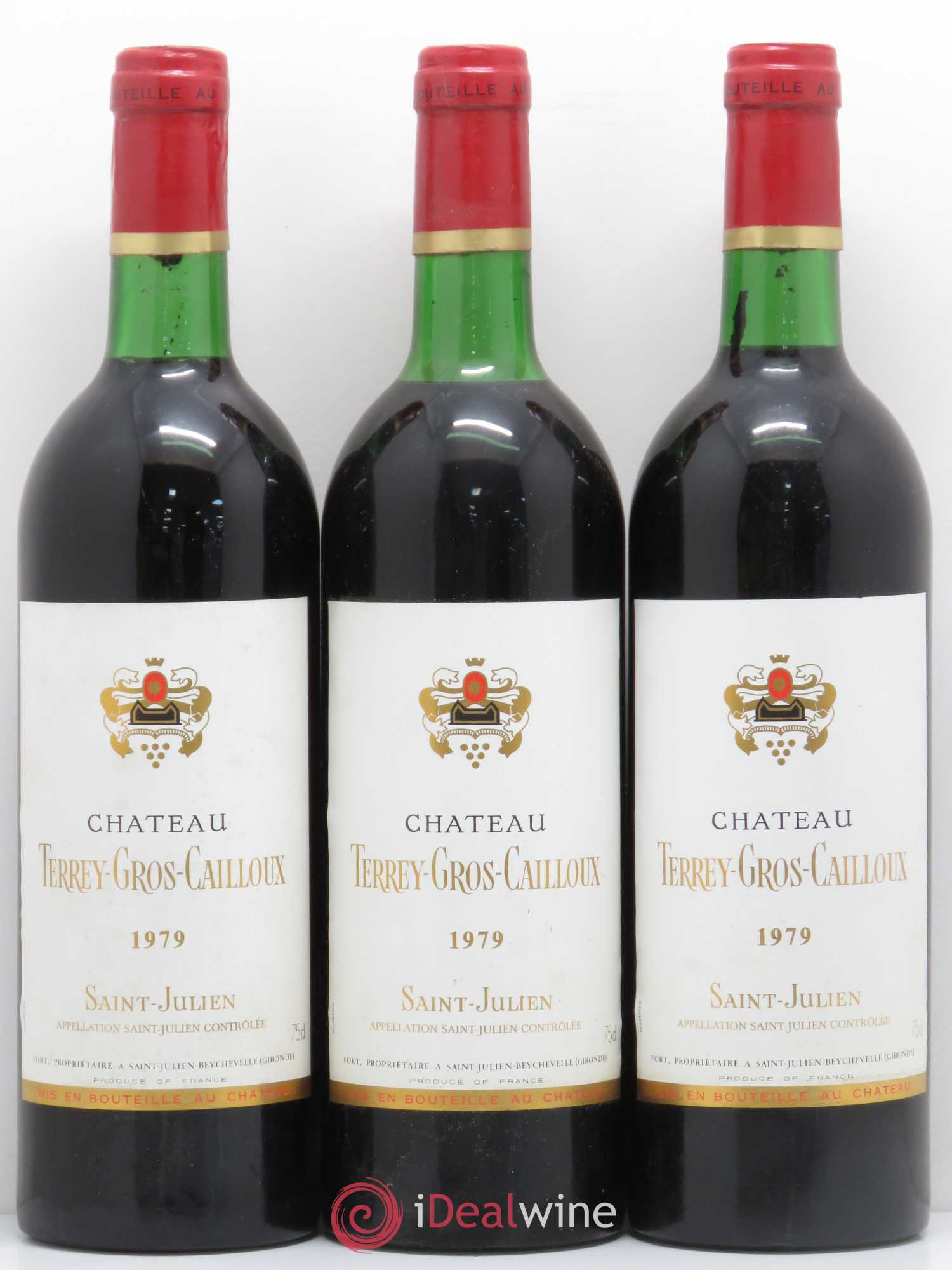 Château Terrey Gros Cailloux Cru Bourgeois 1979 - Lot de 3 bouteilles - 0