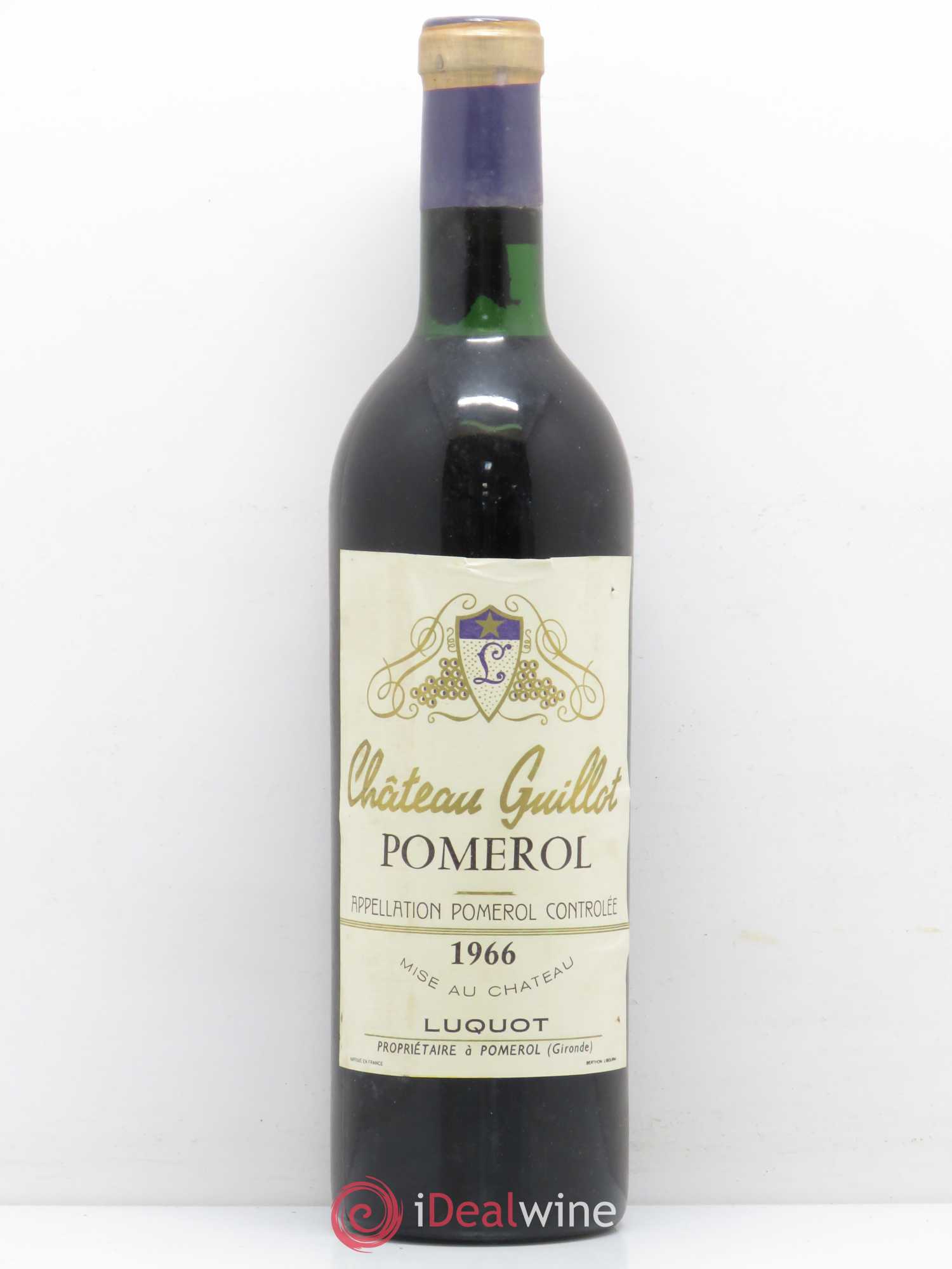 Château Guillot 1966 - Lot de 1 bouteille - 0