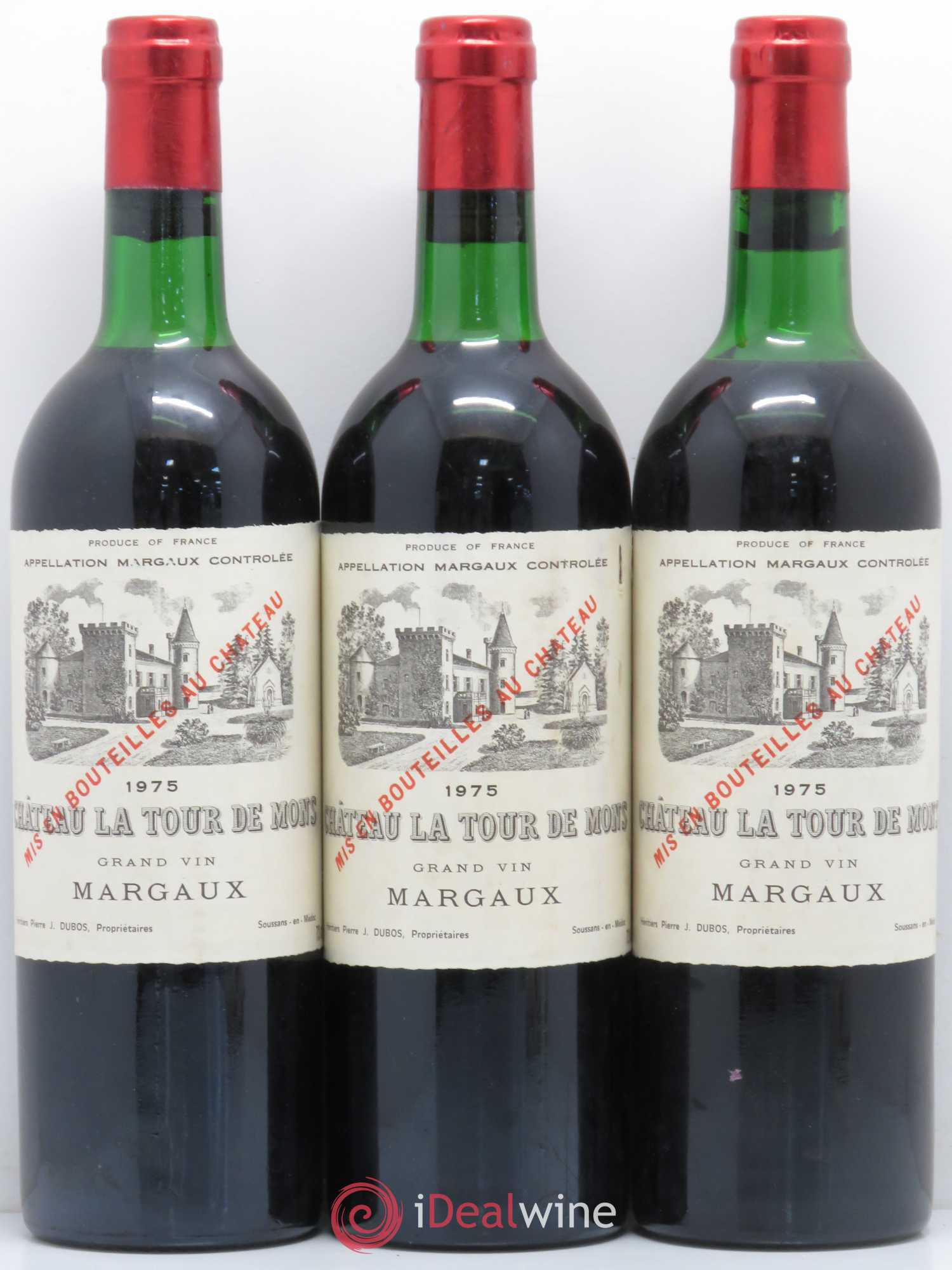 Château la Tour de Mons Cru Bourgeois 1975 - Lot of 5 bottles - 1