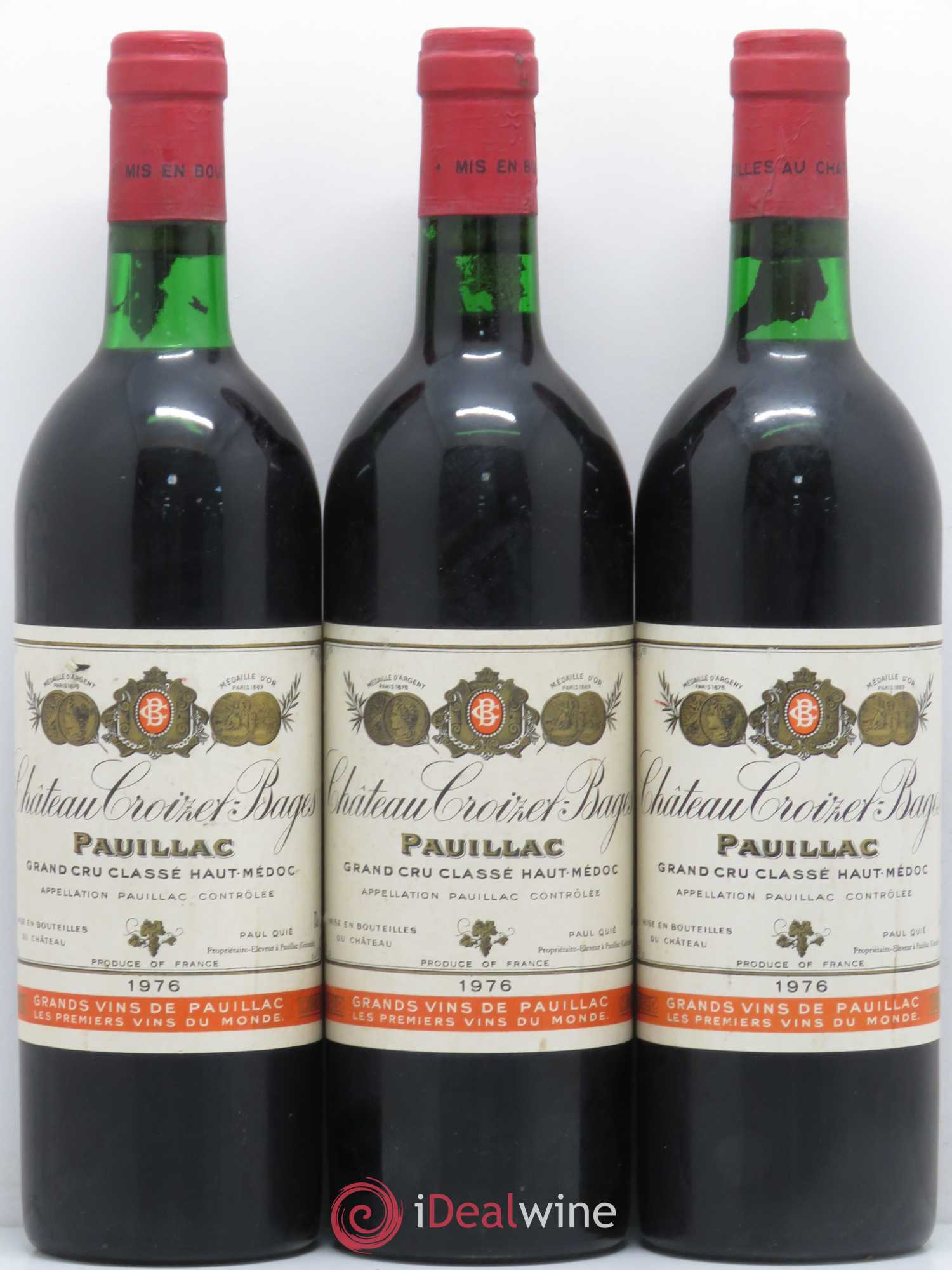 Château Croizet Bages 5ème Grand Cru Classé 1976 - Lot de 12 bouteilles - 2
