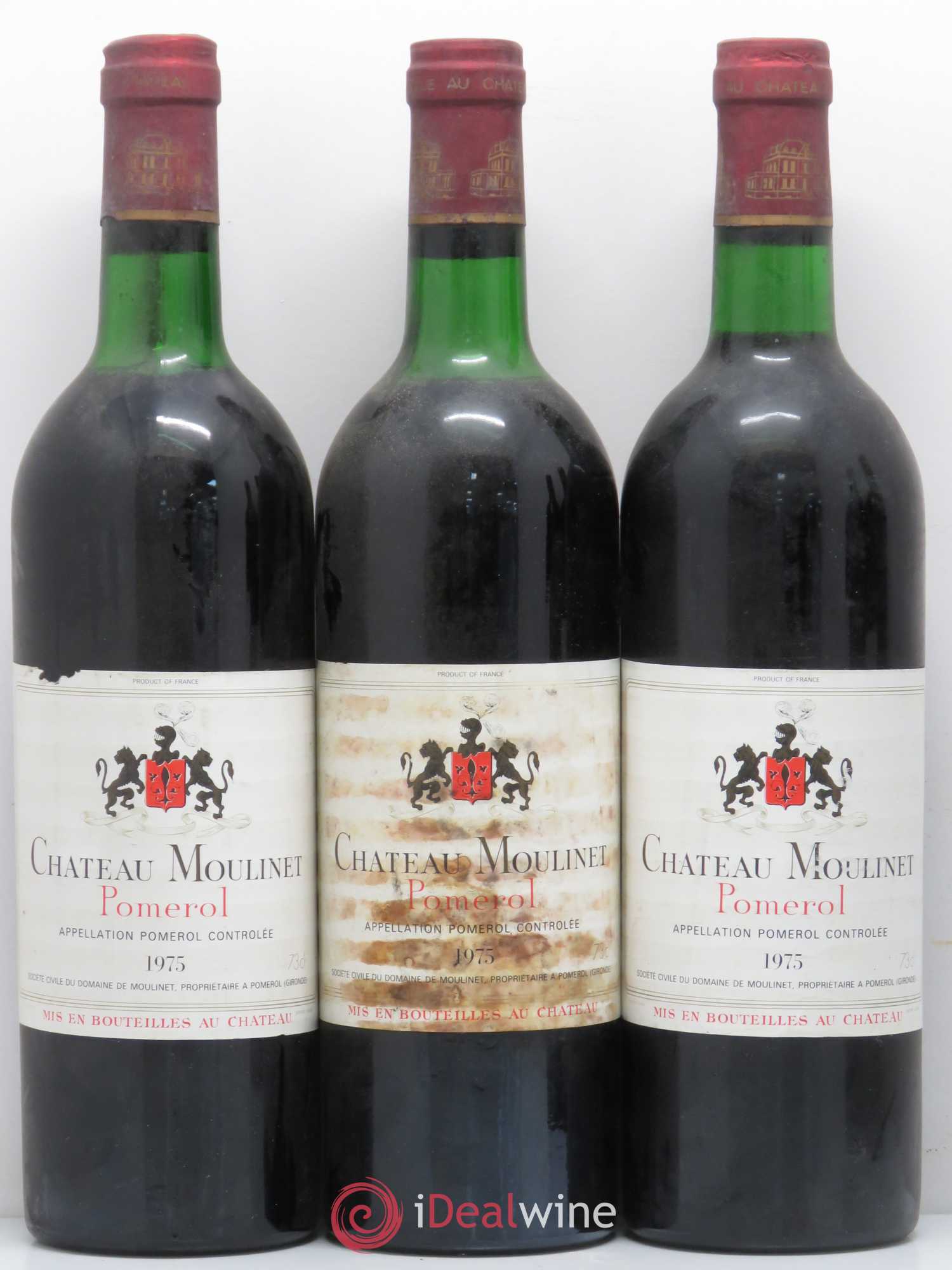Château Moulinet 1975 - Lot de 5 bouteilles - 1