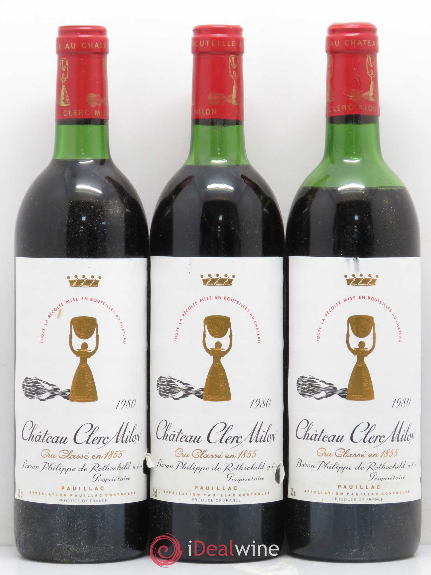 Château Clerc Milon 5ème Grand Cru Classé 1980 - Lotto di 6 bottiglie - 2