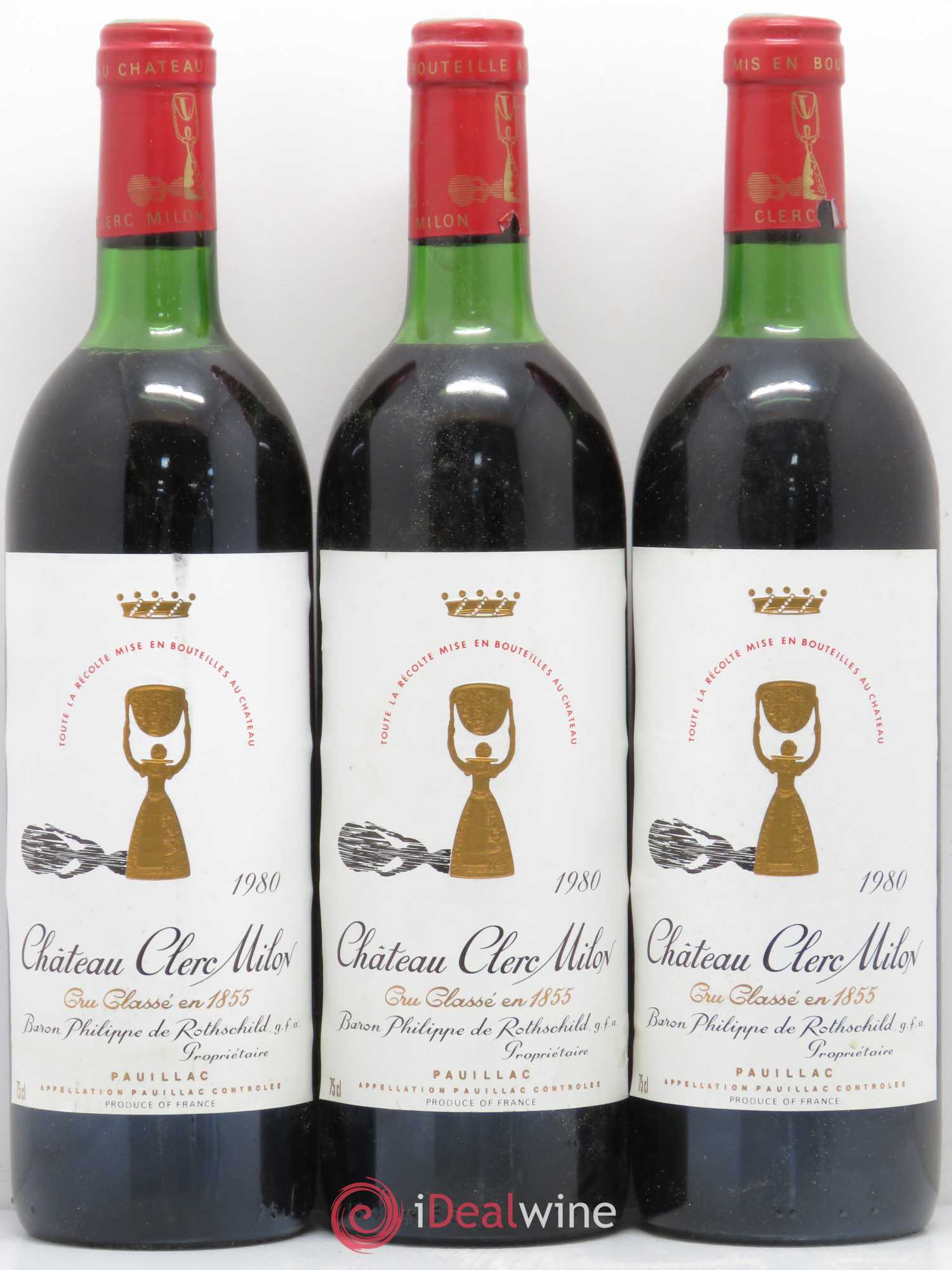 Château Clerc Milon 5ème Grand Cru Classé 1980 - Lot de 12 bouteilles - 2