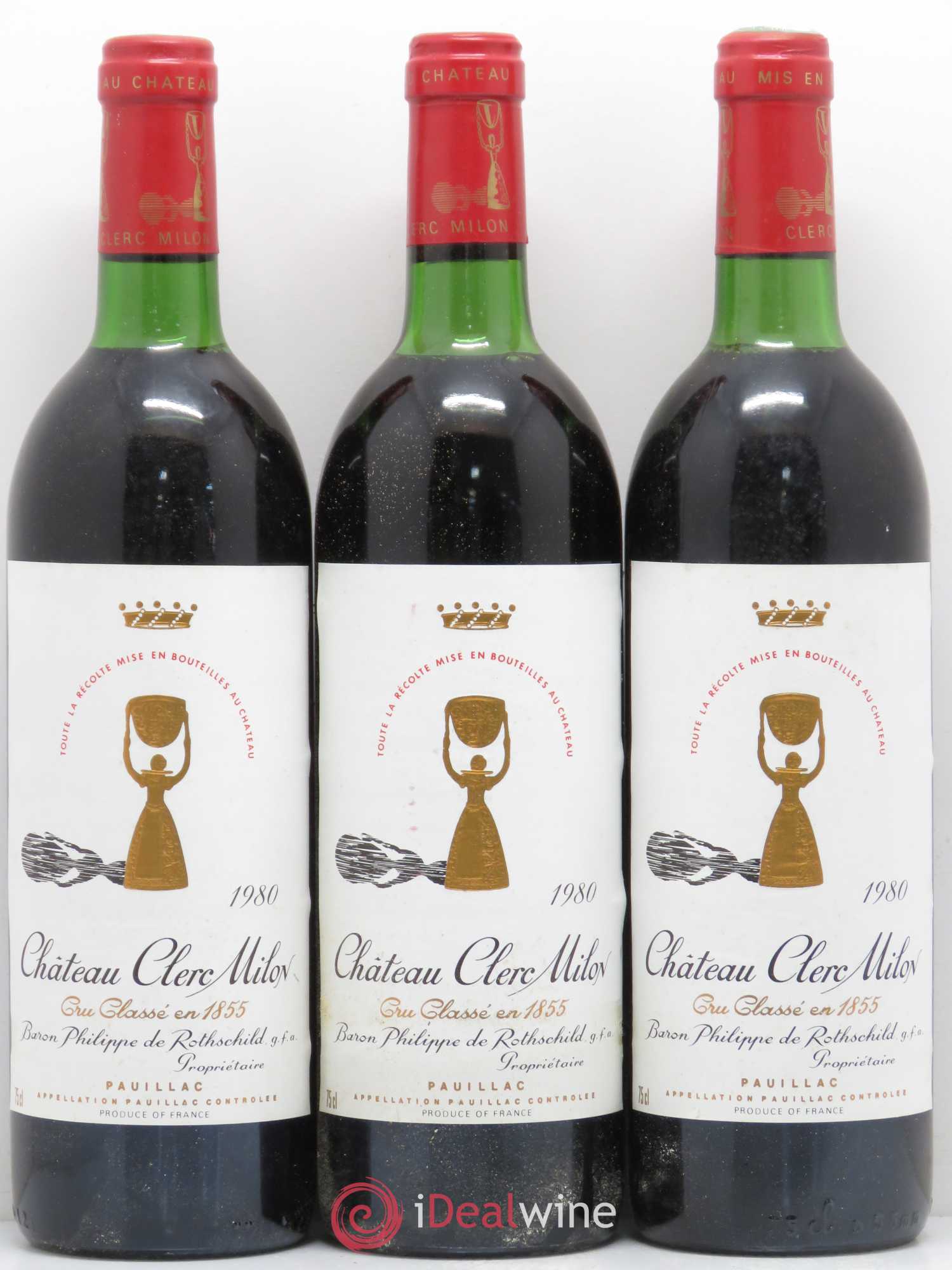 Château Clerc Milon 5ème Grand Cru Classé 1980 - Lot de 12 bouteilles - 3