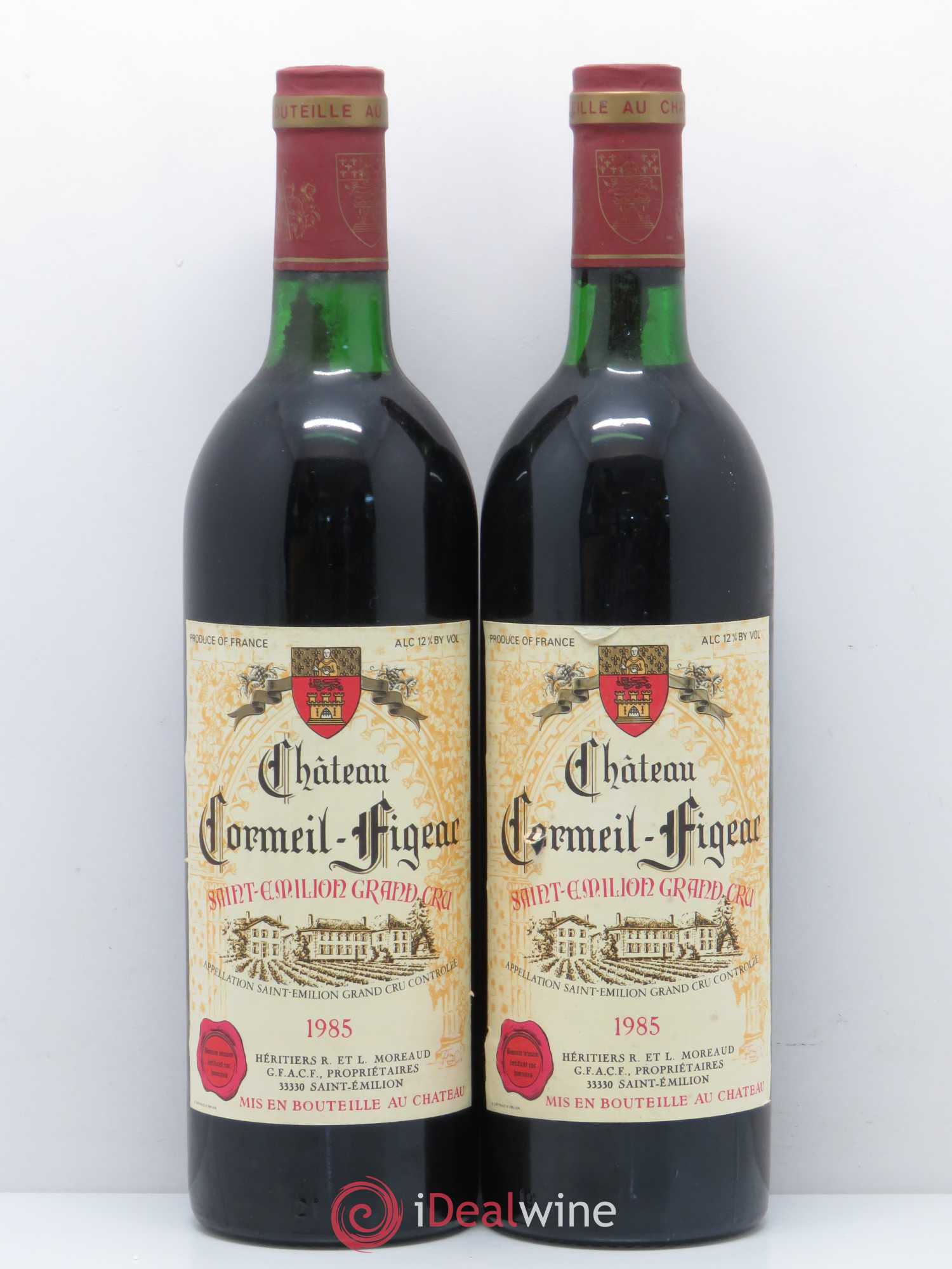 Château Cormeil Figeac 1985 - Lot de 2 bouteilles - 0
