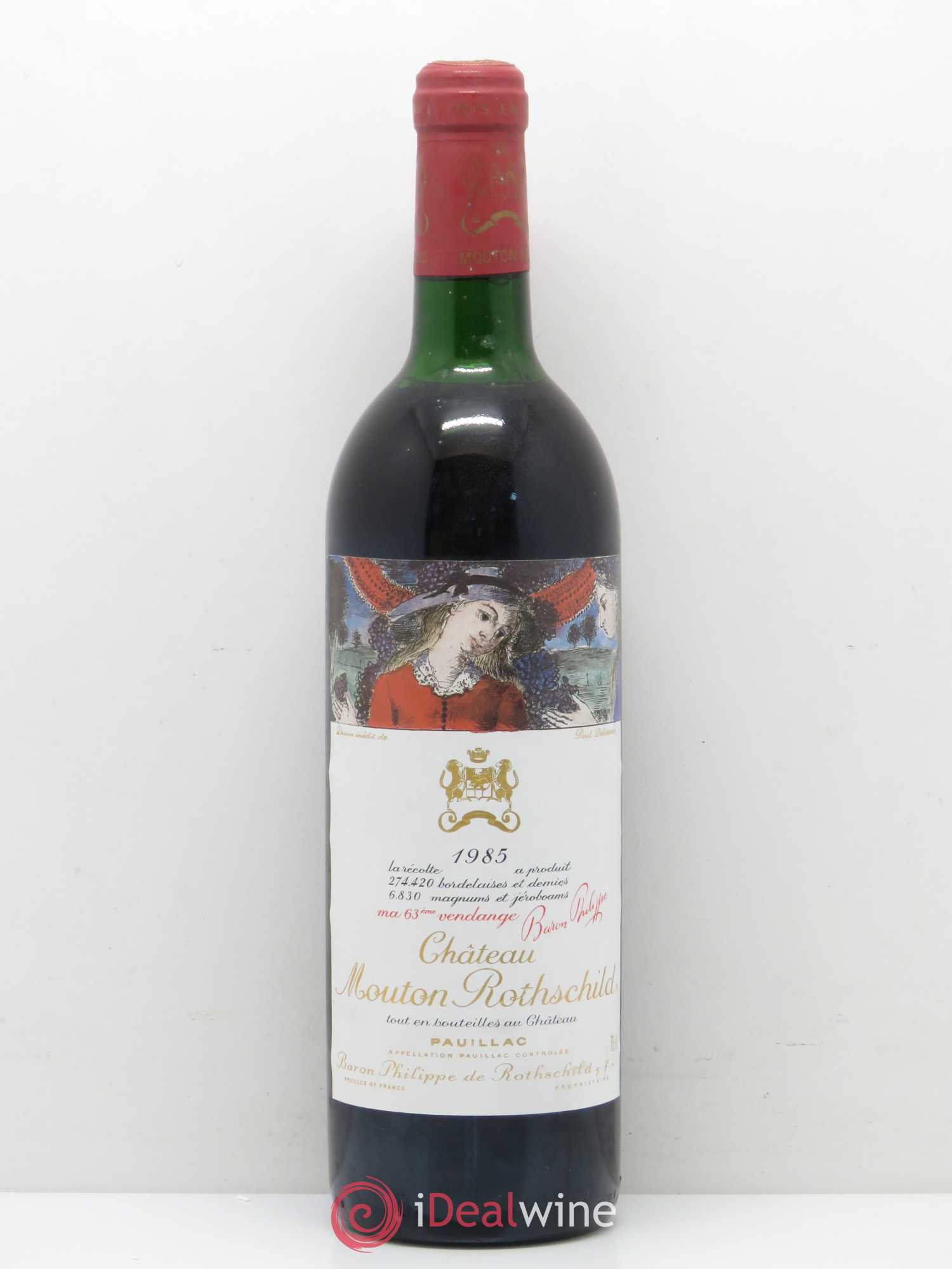 Château Mouton Rothschild 1er Grand Cru Classé 1985 - Lot de 1 bouteille - 0