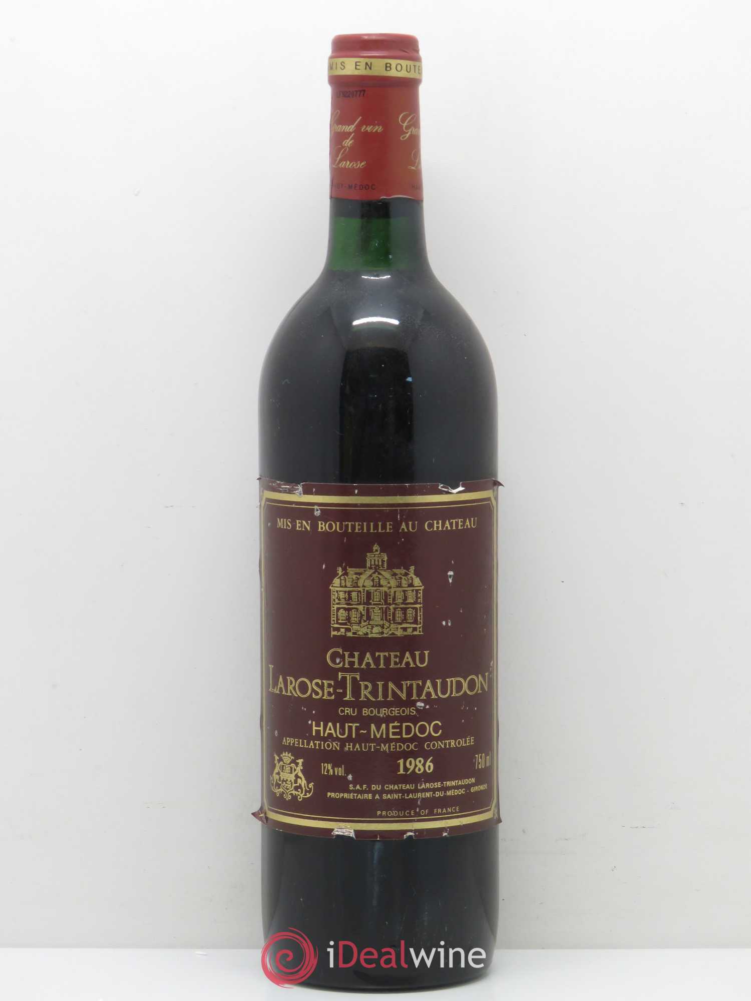 Château Larose Trintaudon Cru Bourgeois 1986 - Lot de 1 bouteille - 0