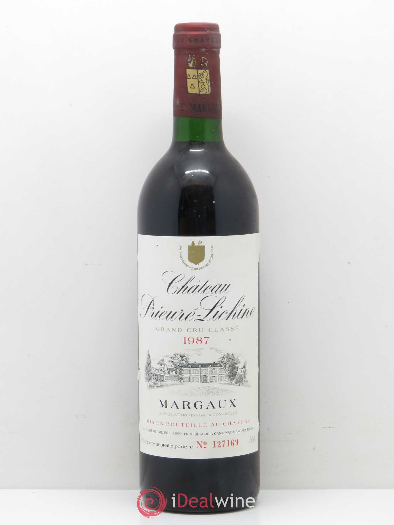 Château Prieuré Lichine 4ème Grand Cru Classé 1987 - Lot de 1 bouteille - 0