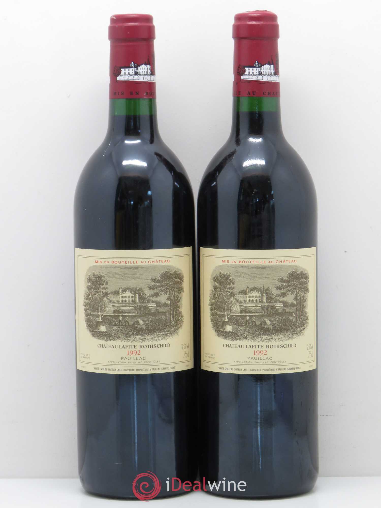 Château Lafite Rothschild 1er Grand Cru Classé 1992 - Lot de 2 bouteilles - 0
