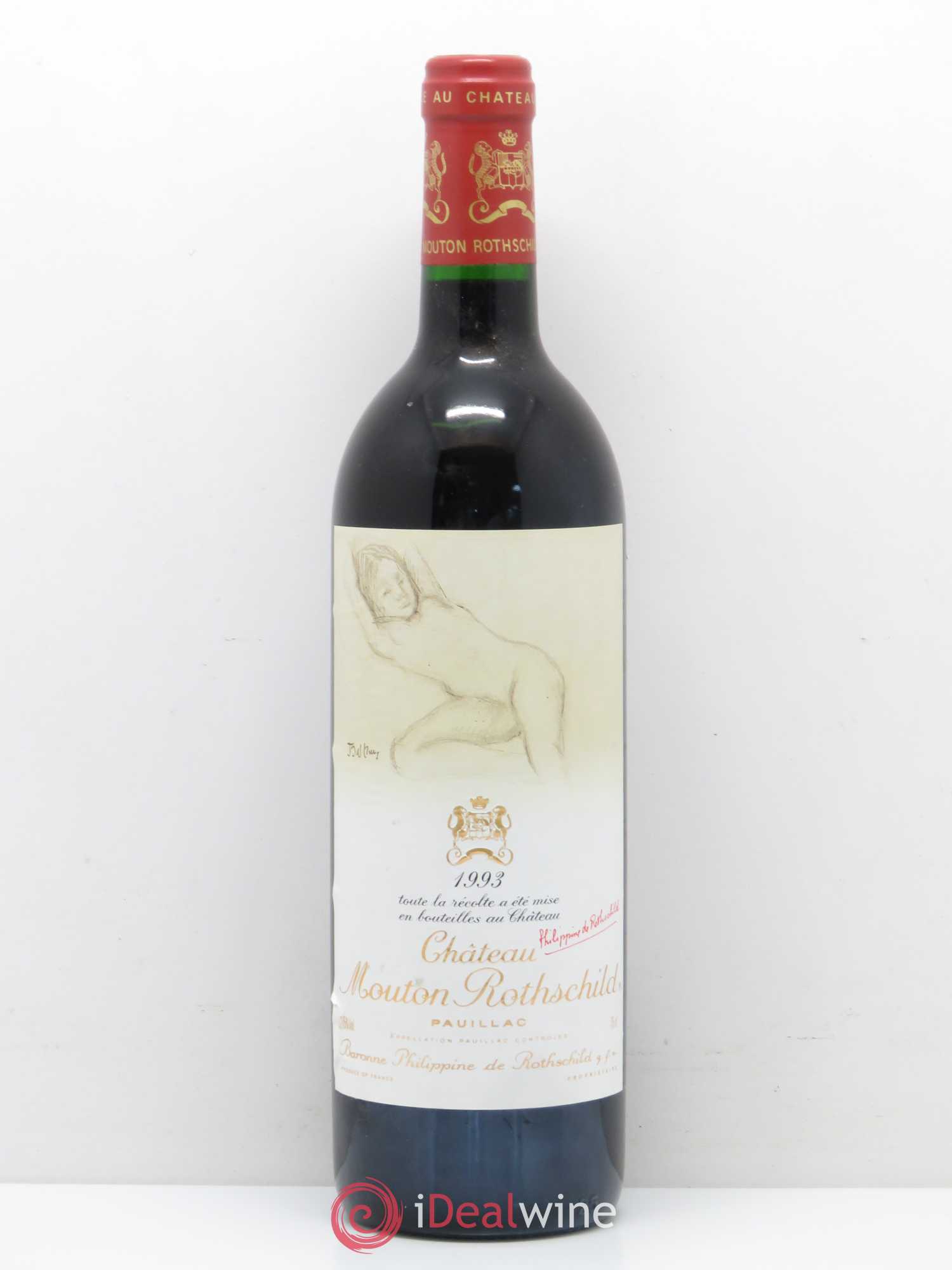 Château Mouton Rothschild 1er Grand Cru Classé 1993 - Lot de 1 bouteille - 0
